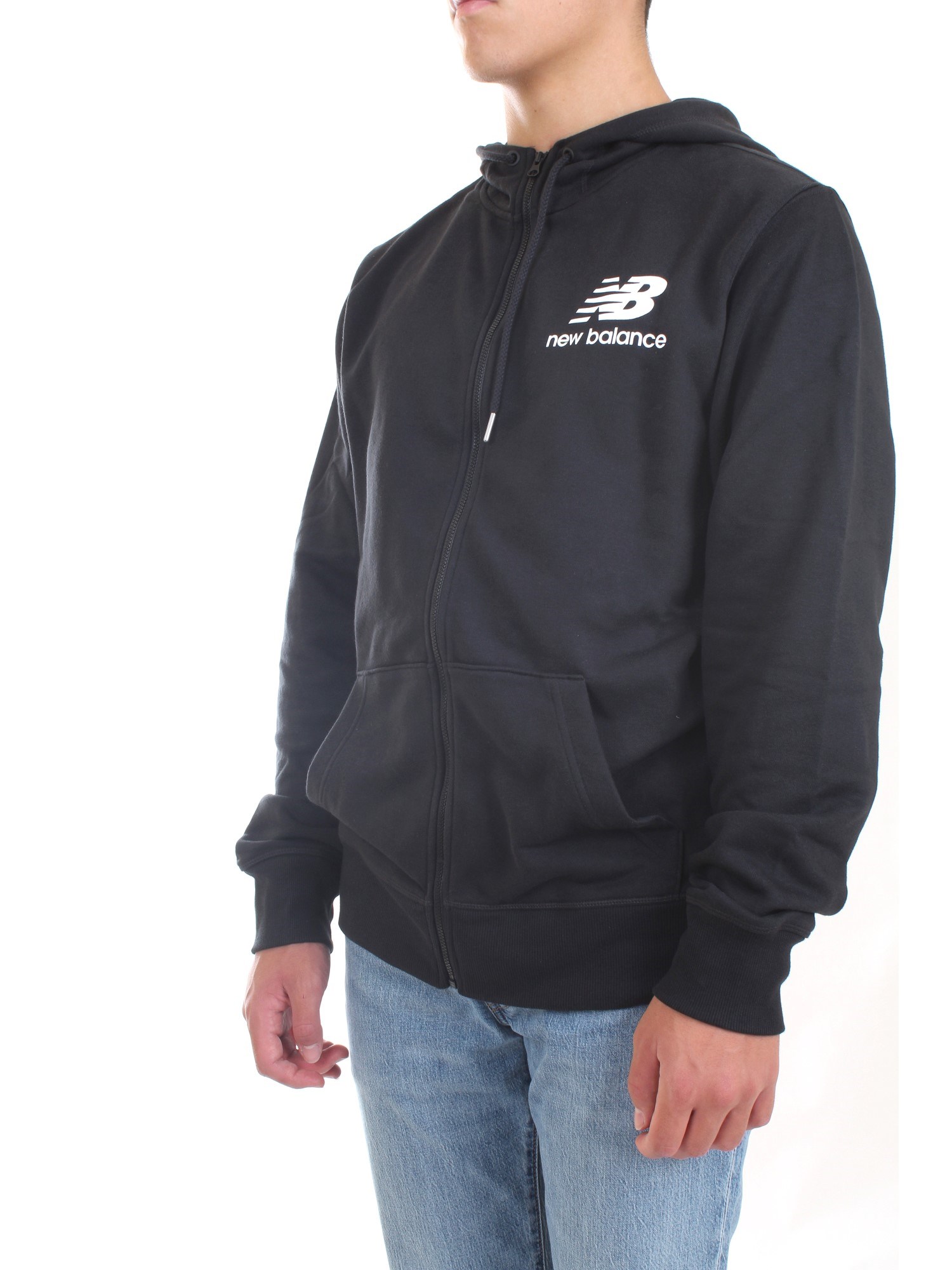 NEW BALANCE MJ3558 Black Clothing Man Sweater NEW BALANCE MJ3558 Black Clothing Man Sweater