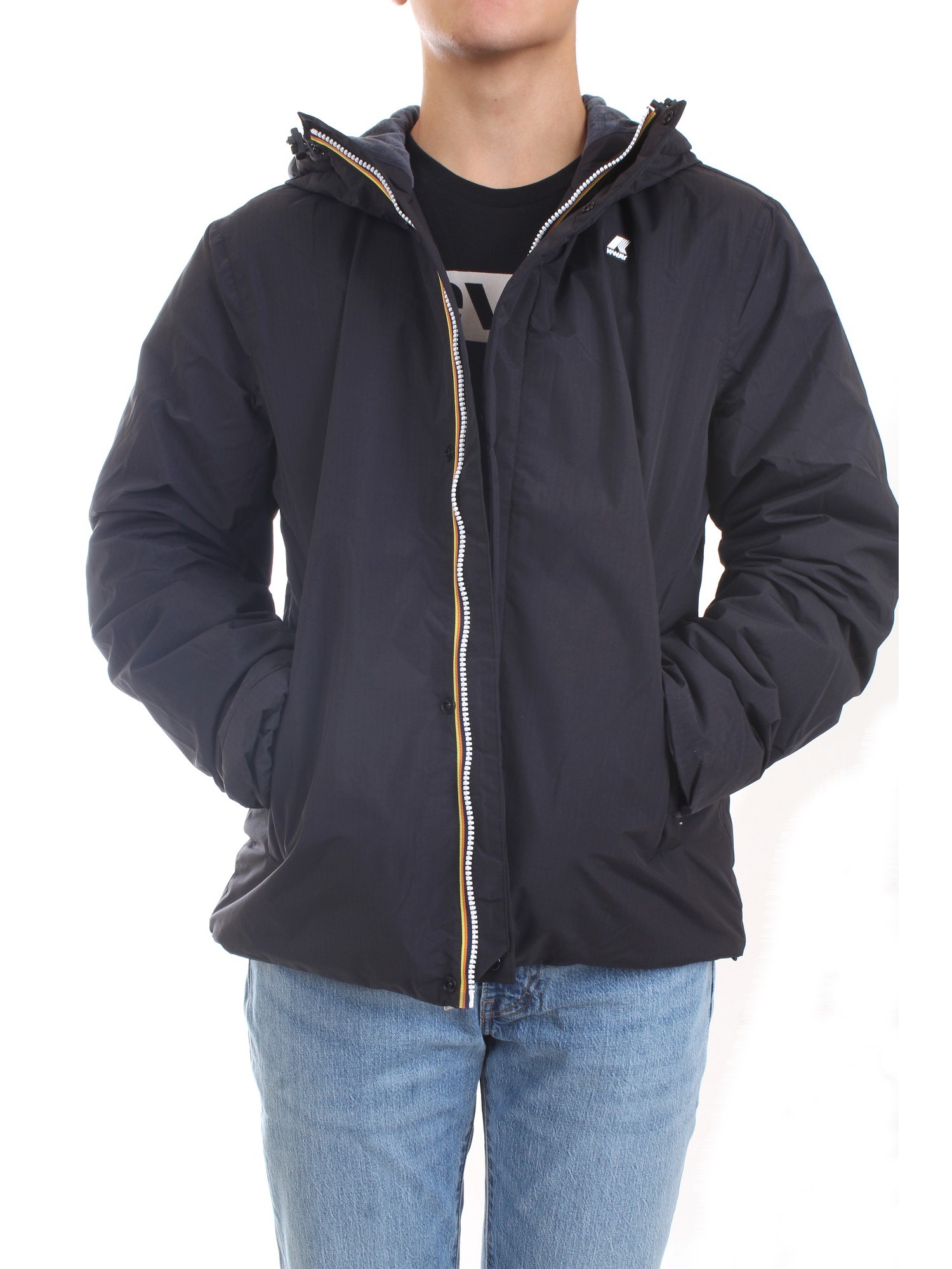 K-WAY K1119KW Black Clothing Man Jacket K-WAY K1119KW Black Clothing Man Jacket