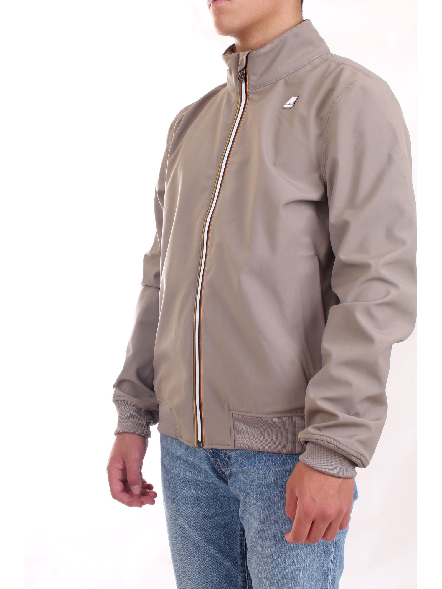 K-WAY K111B1W Beige Clothing Man Jacket K-WAY K111B1W Beige Clothing Man Jacket