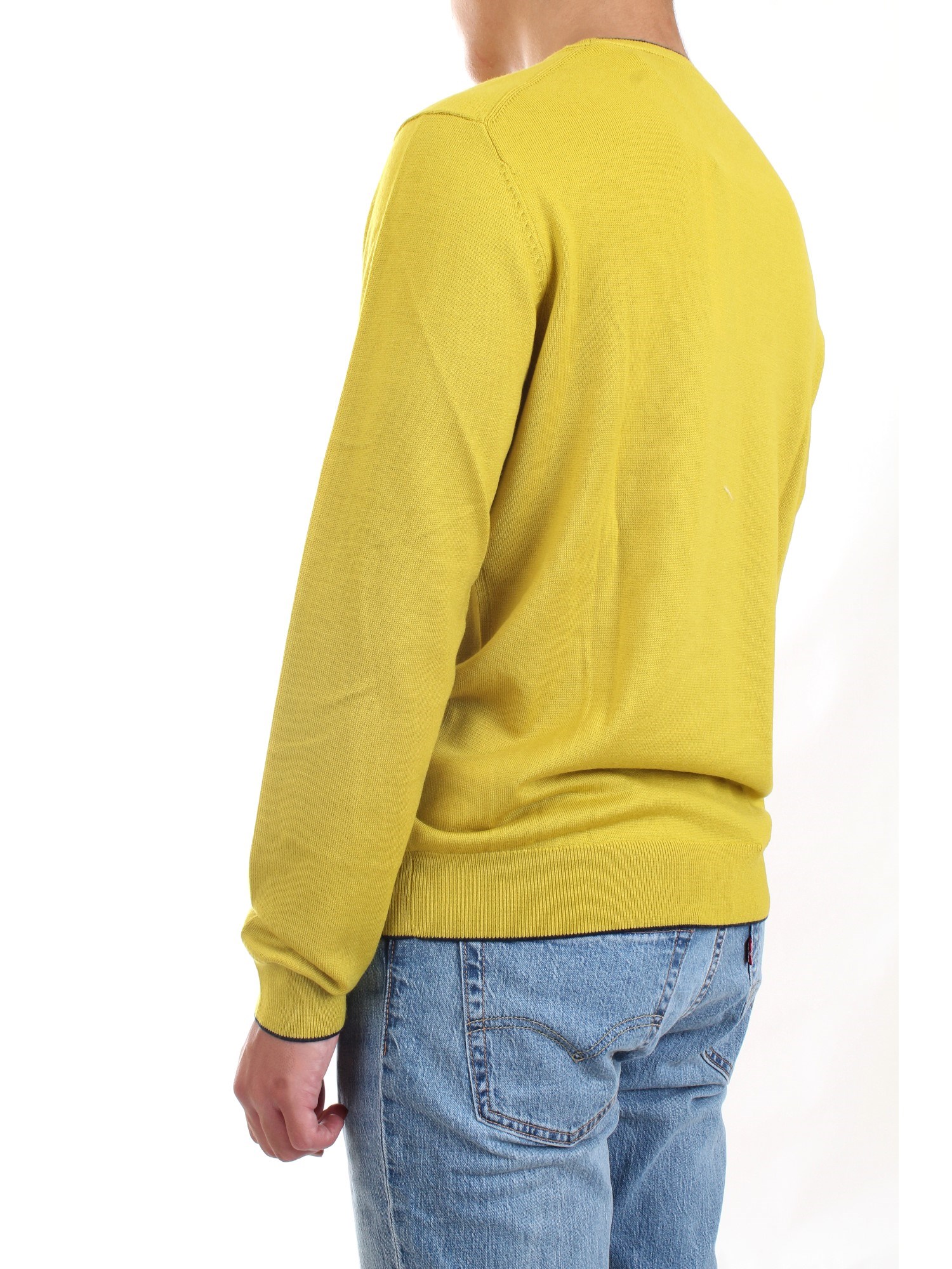 AERONAUTICA MILITARE 212MA1344L415 Yellow Clothing Man Sweater AERONAUTICA MILITARE 212MA1344L415 Yellow Clothing Man Sweater