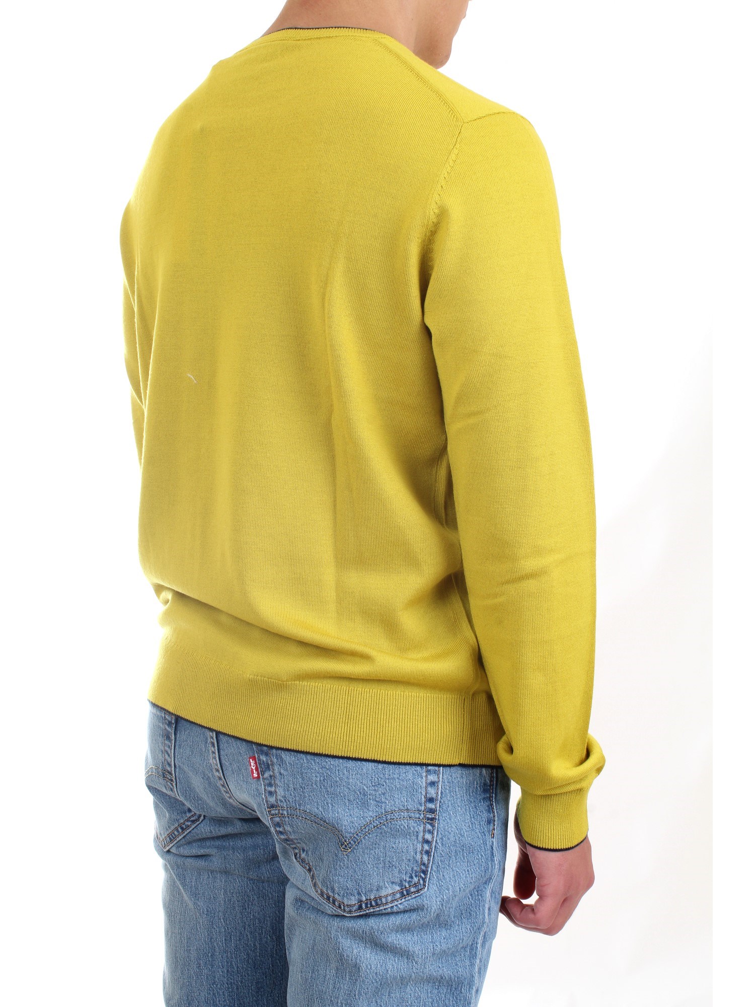 AERONAUTICA MILITARE 212MA1344L415 Yellow Clothing Man Sweater AERONAUTICA MILITARE 212MA1344L415 Yellow Clothing Man Sweater