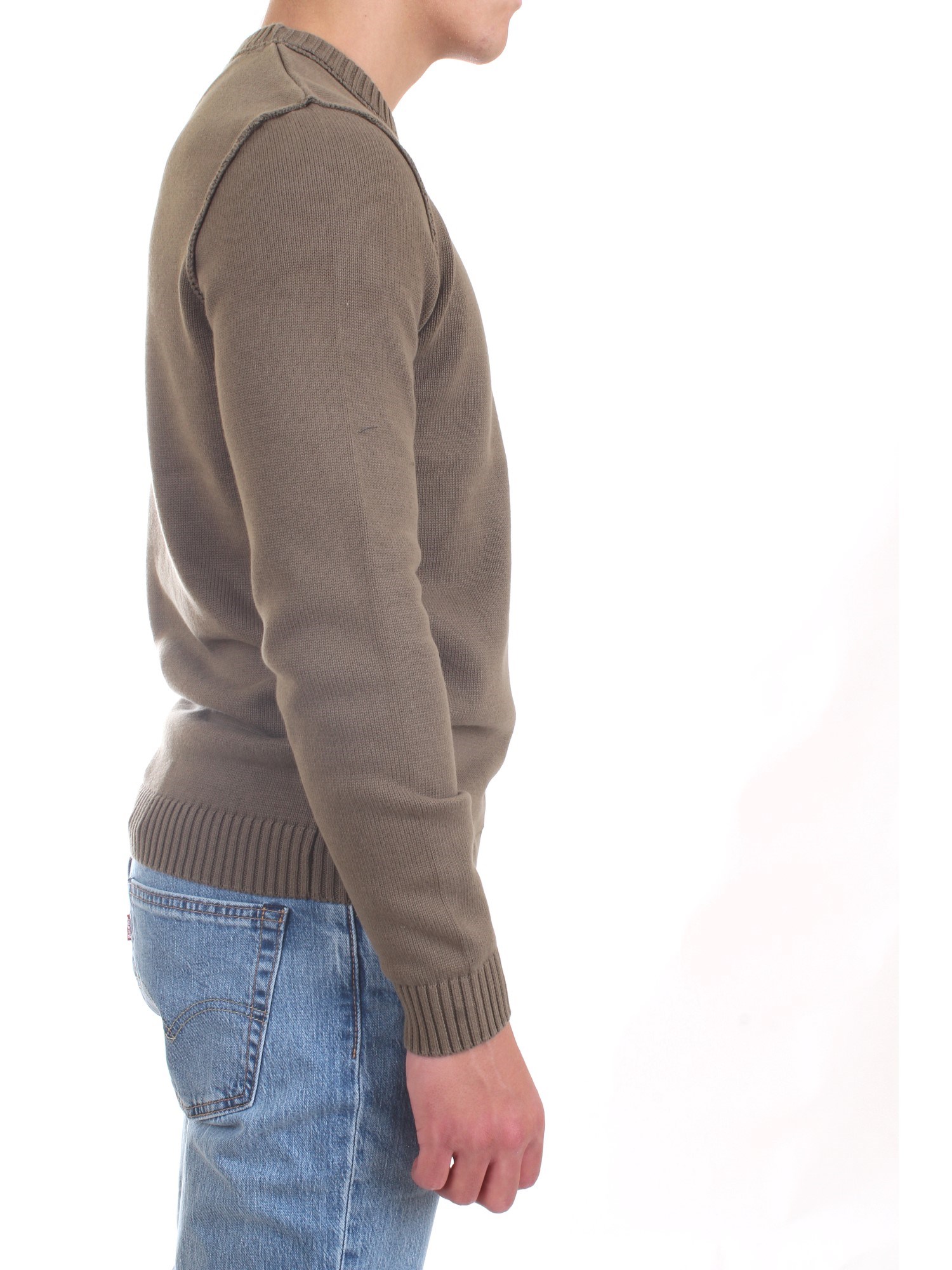 AERONAUTICA MILITARE 212MA1276L408 Khaki green Clothing Man Sweater AERONAUTICA MILITARE 212MA1276L408 Khaki green Clothing Man Sweater