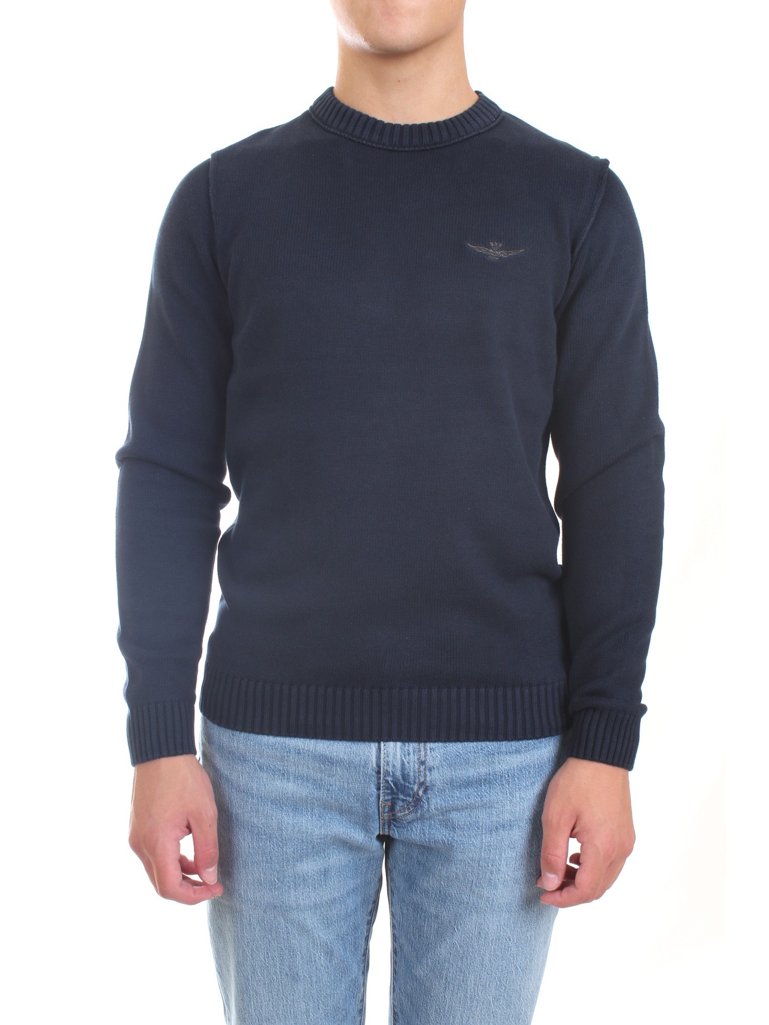 AERONAUTICA MILITARE 212MA1276L408 Blue Clothing Man Sweater AERONAUTICA MILITARE 212MA1276L408 Blue Clothing Man Sweater