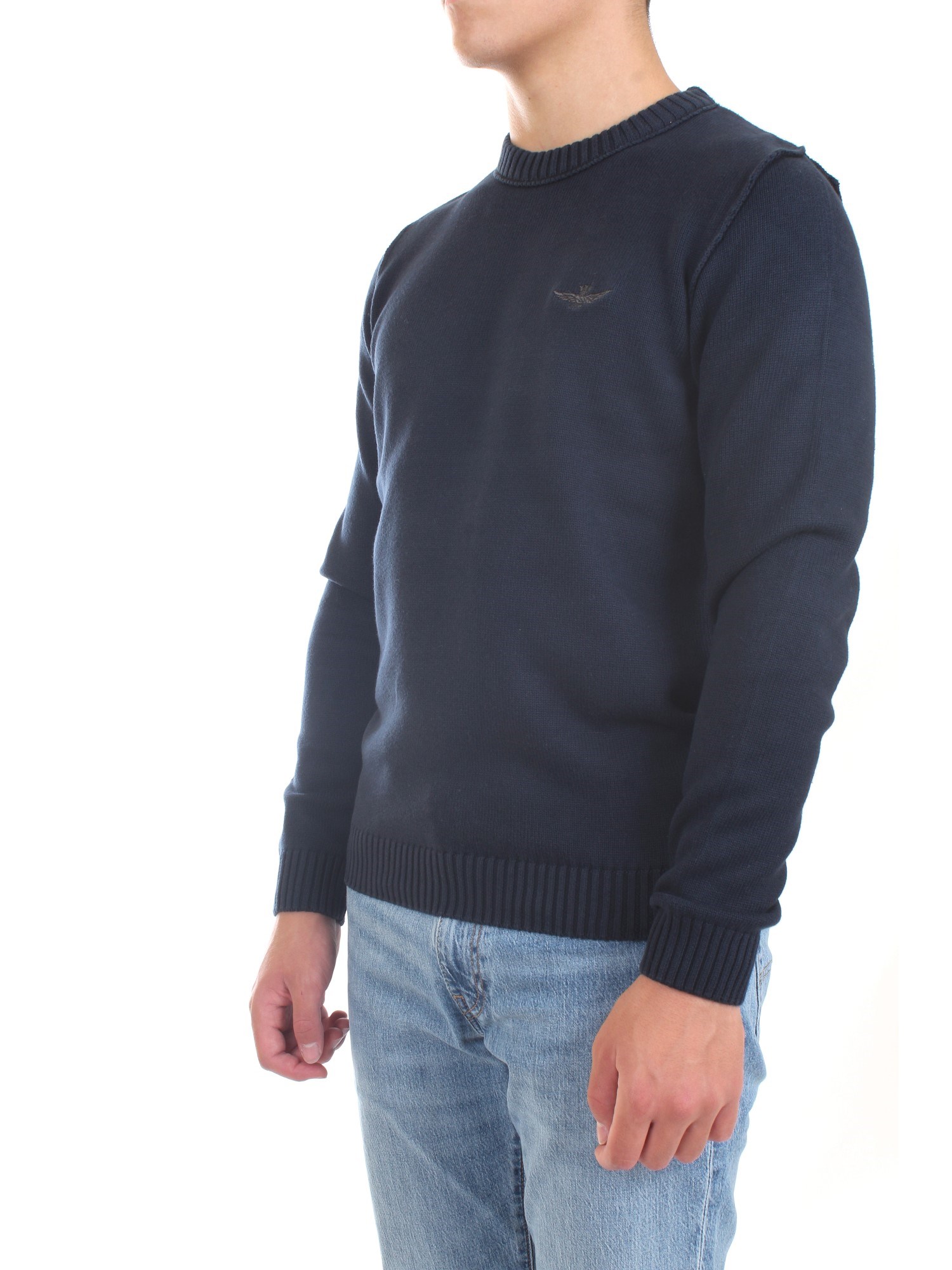 AERONAUTICA MILITARE 212MA1276L408 Blue Clothing Man Sweater AERONAUTICA MILITARE 212MA1276L408 Blue Clothing Man Sweater