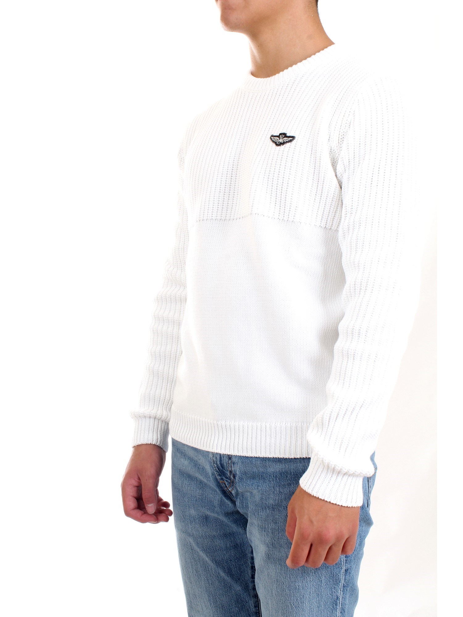AERONAUTICA MILITARE 212MA1280L409 White Clothing Man Sweater AERONAUTICA MILITARE 212MA1280L409 White Clothing Man Sweater