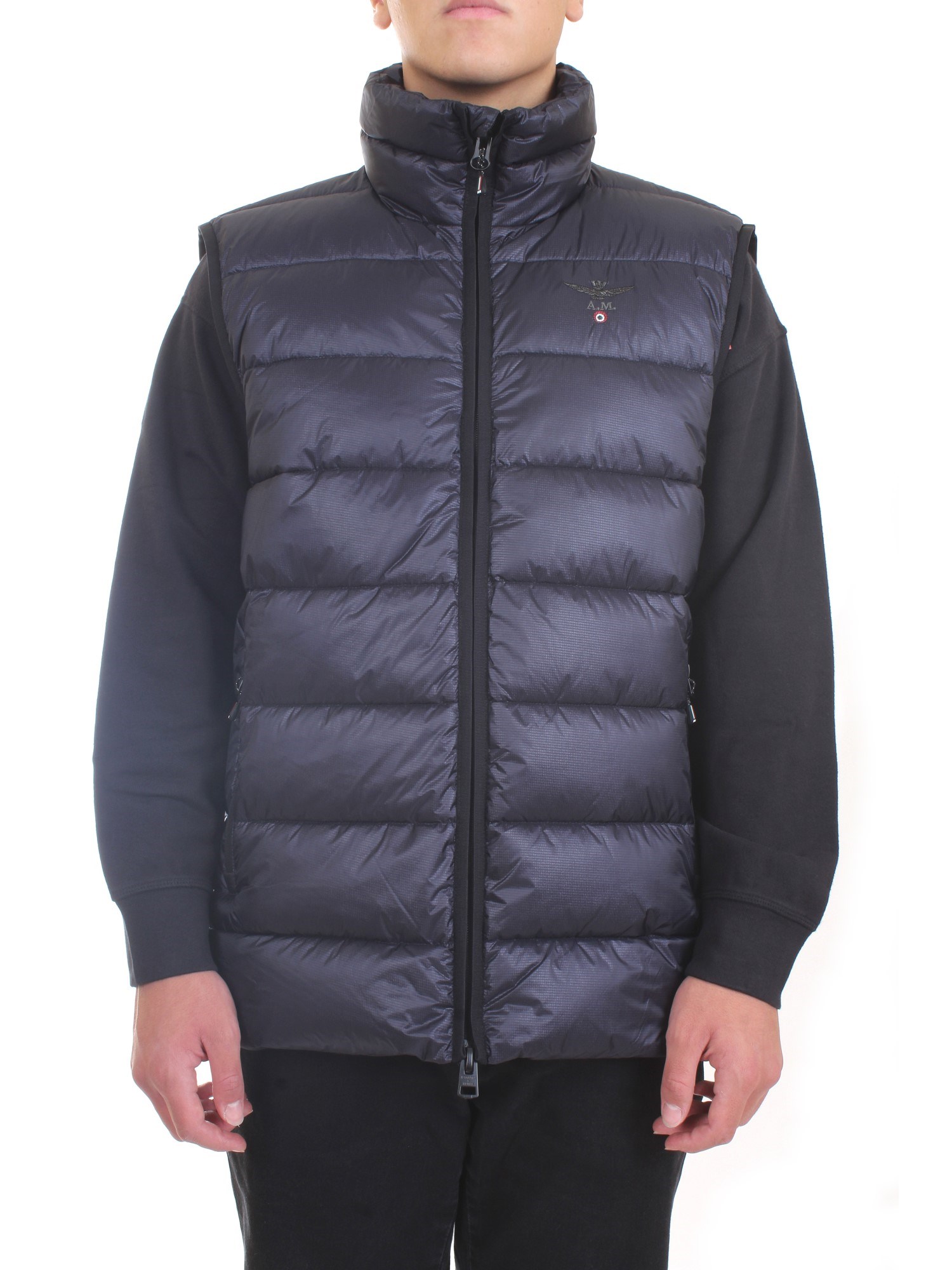 AERONAUTICA MILITARE 212AB1968CT2878 Blue Clothing Man Gilet AERONAUTICA MILITARE 212AB1968CT2878 Blue Clothing Man Gilet