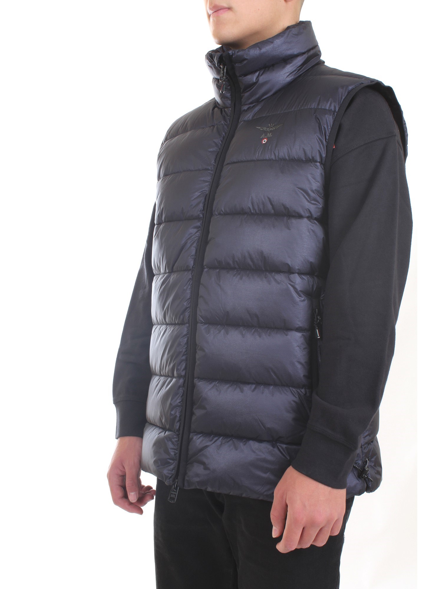 AERONAUTICA MILITARE 212AB1968CT2878 Blue Clothing Man Gilet AERONAUTICA MILITARE 212AB1968CT2878 Blue Clothing Man Gilet