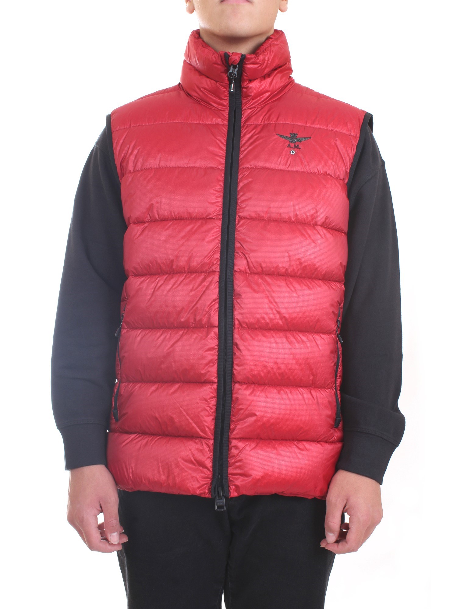 AERONAUTICA MILITARE 212AB1968CT2878 Red Clothing Man Gilet AERONAUTICA MILITARE 212AB1968CT2878 Red Clothing Man Gilet