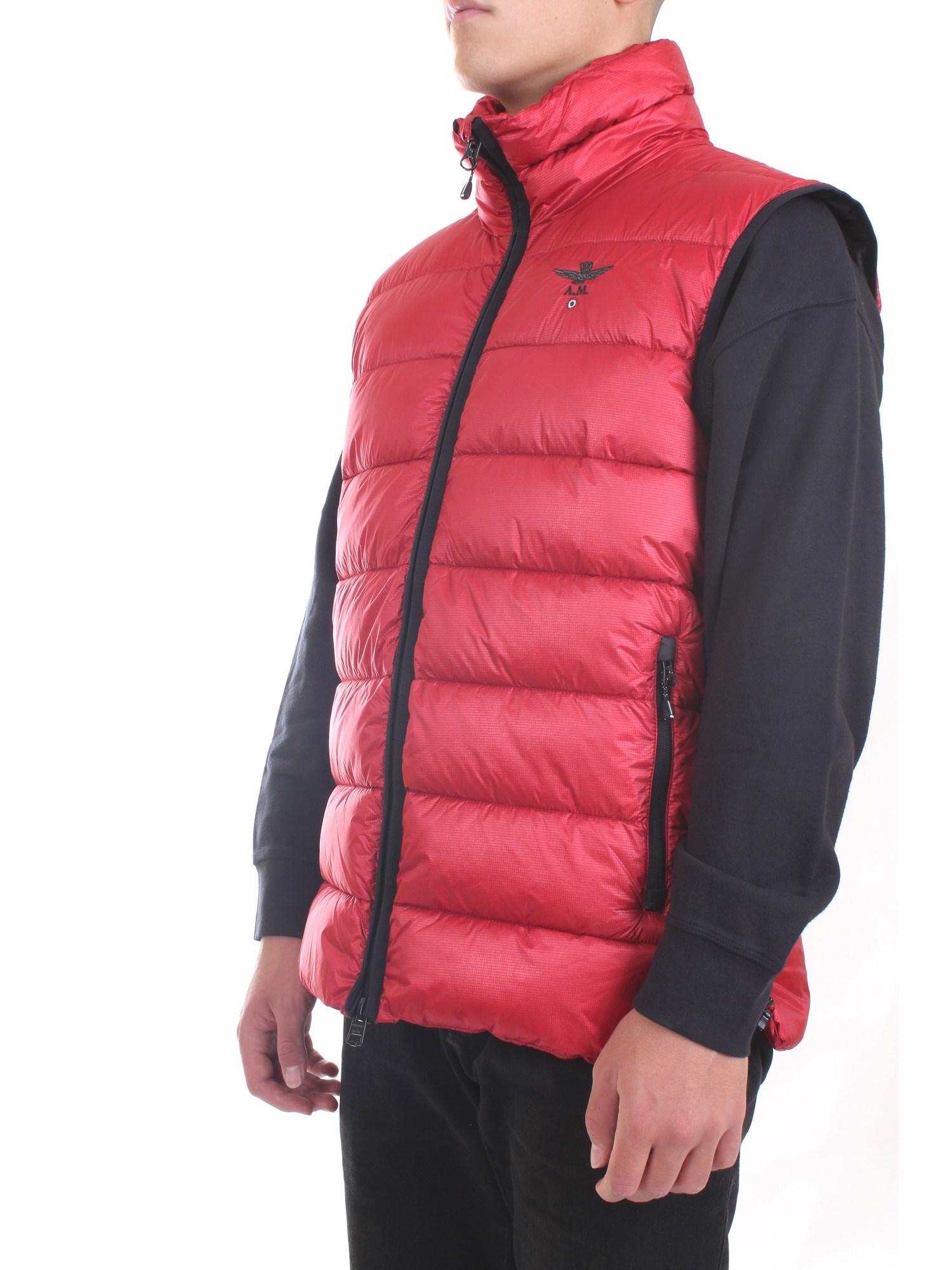 AERONAUTICA MILITARE 212AB1968CT2878 Red Clothing Man Gilet AERONAUTICA MILITARE 212AB1968CT2878 Red Clothing Man Gilet