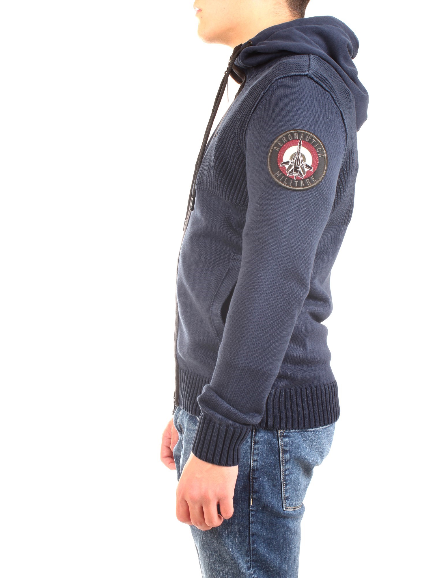 AERONAUTICA MILITARE 212MA1347L385 Blue Clothing Man Sweater AERONAUTICA MILITARE 212MA1347L385 Blue Clothing Man Sweater