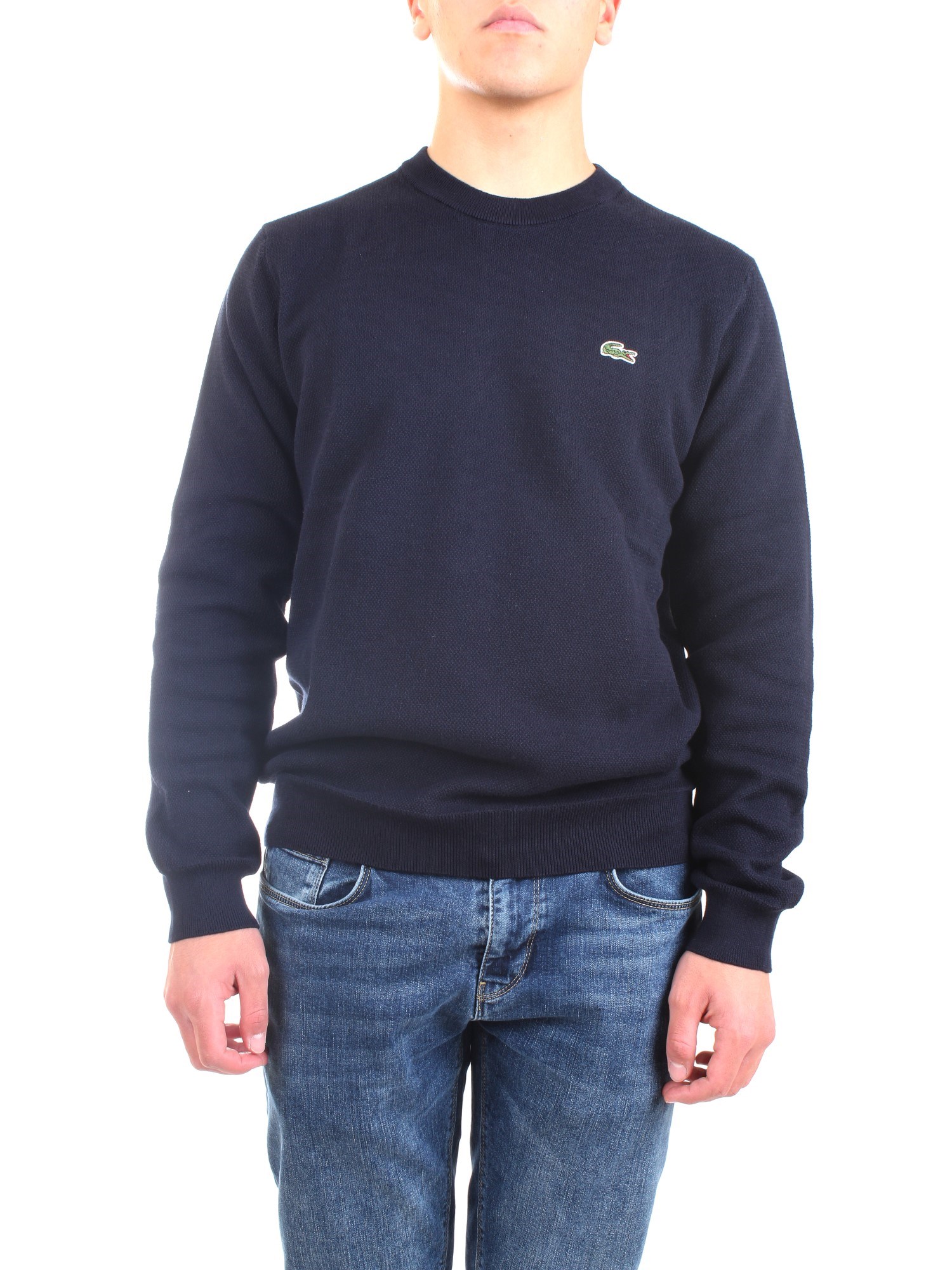 Lacoste AH1964 00 Blue Clothing Man Sweater Lacoste AH1964 00 Blue Clothing Man Sweater