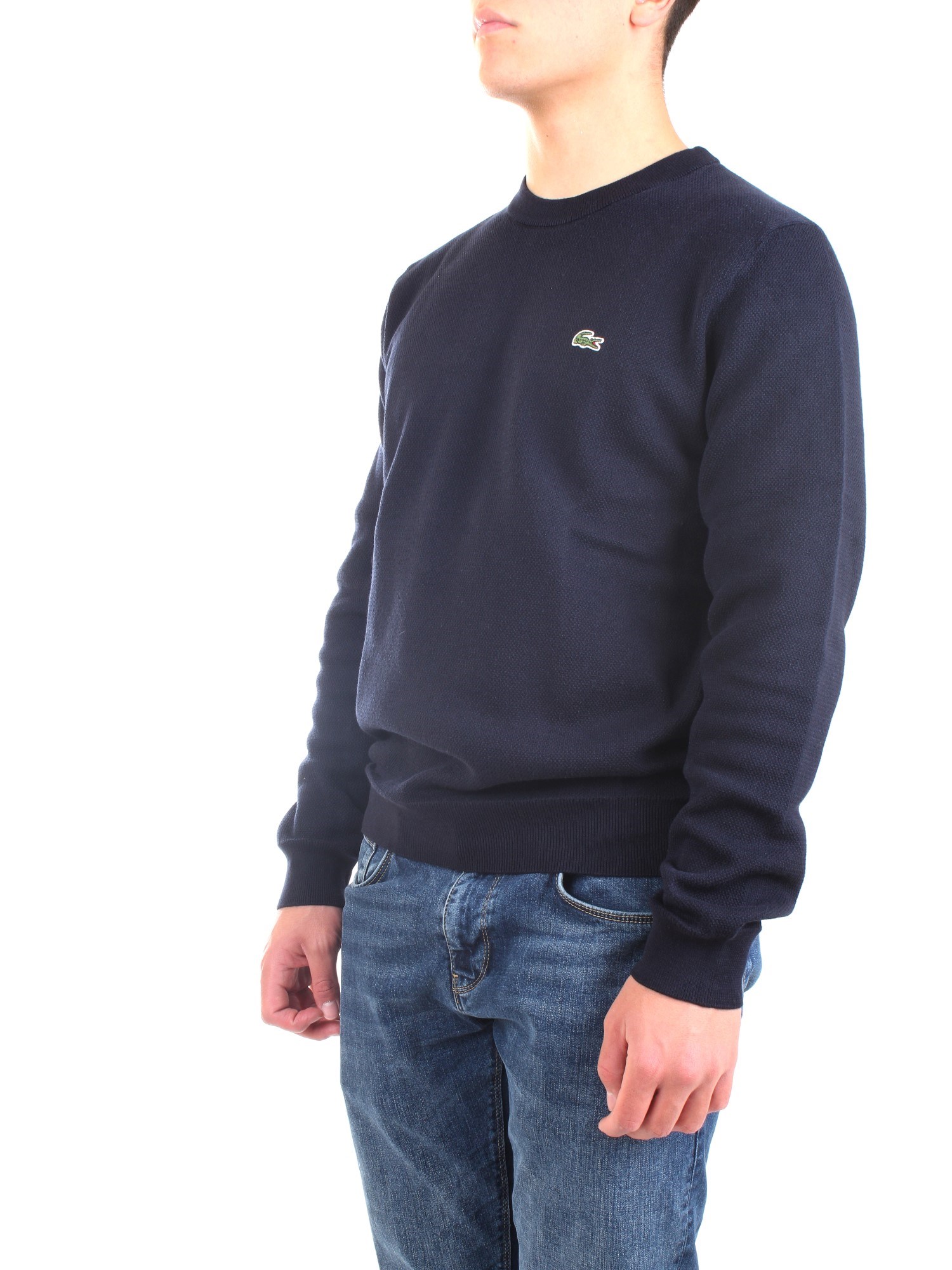 Lacoste AH1964 00 Blue Clothing Man Sweater Lacoste AH1964 00 Blue Clothing Man Sweater