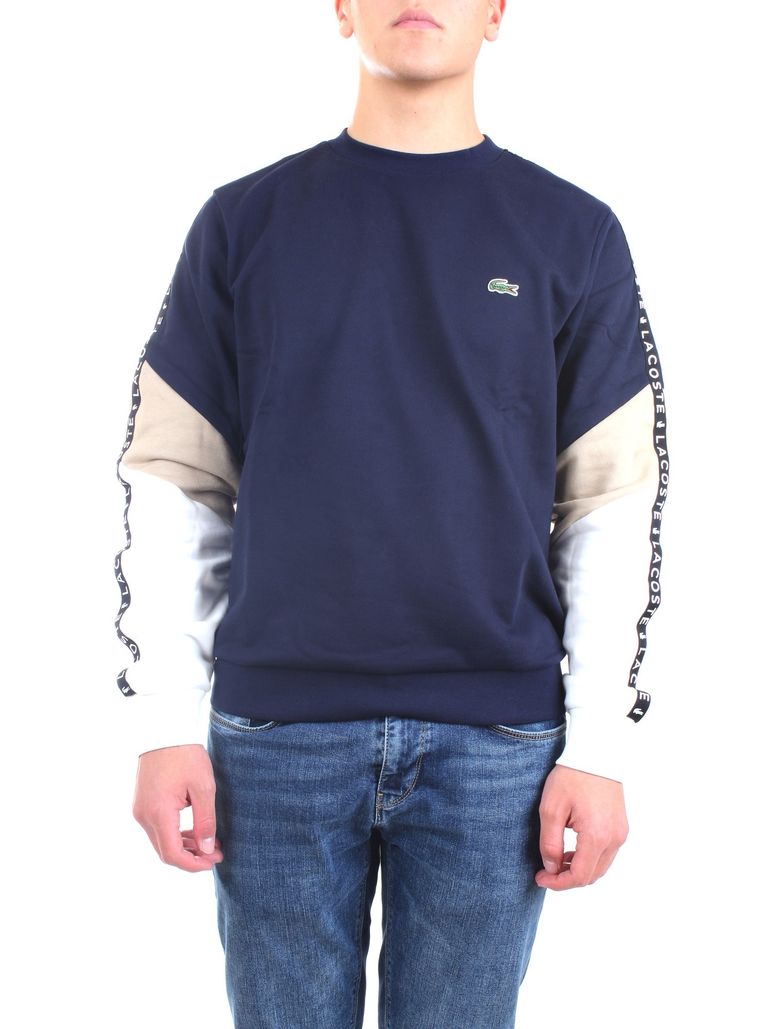 Lacoste SH6889 00 Blue Clothing Man Sweater Lacoste SH6889 00 Blue Clothing Man Sweater