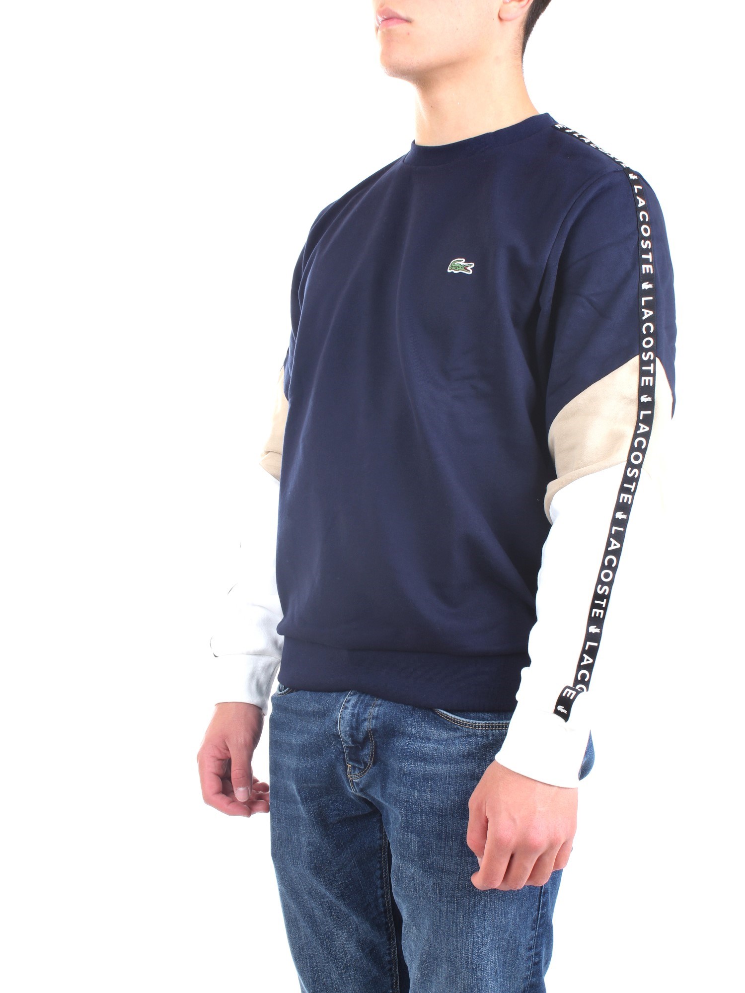 Lacoste SH6889 00 Blue Clothing Man Sweater Lacoste SH6889 00 Blue Clothing Man Sweater