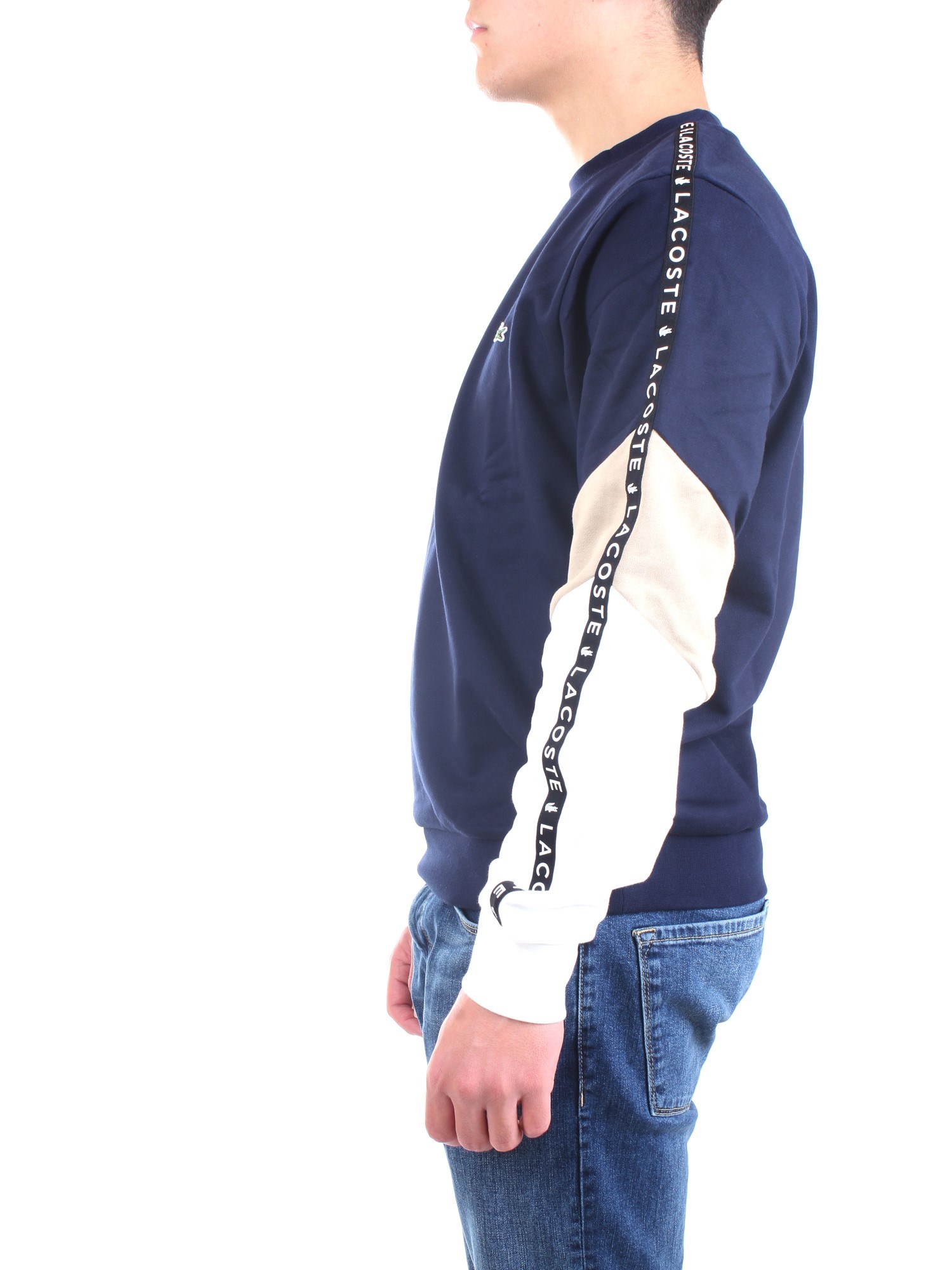 Lacoste SH6889 00 Blue Clothing Man Sweater Lacoste SH6889 00 Blue Clothing Man Sweater
