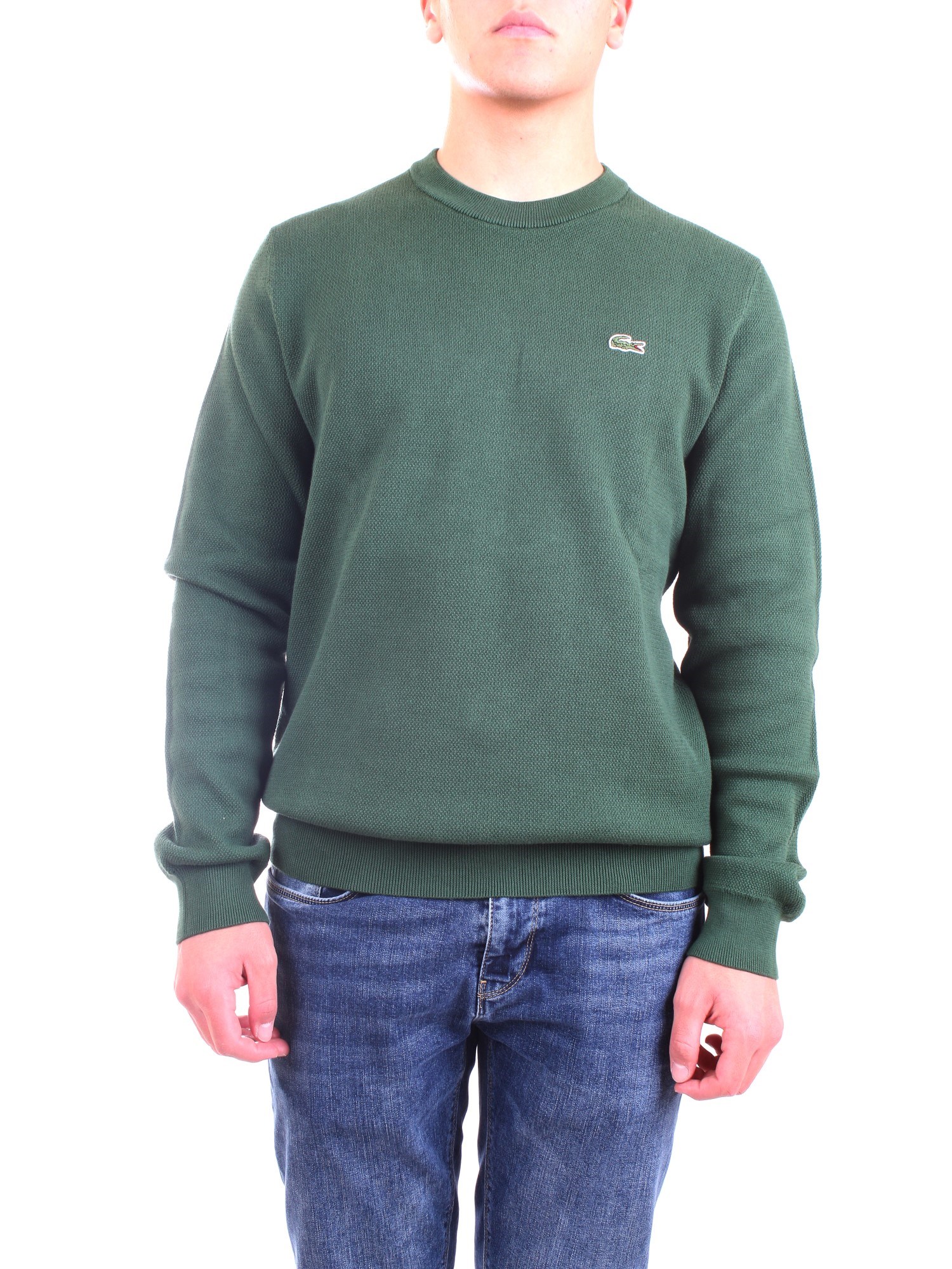 Lacoste AH1964 00 Green Clothing Man Sweater Lacoste AH1964 00 Green Clothing Man Sweater