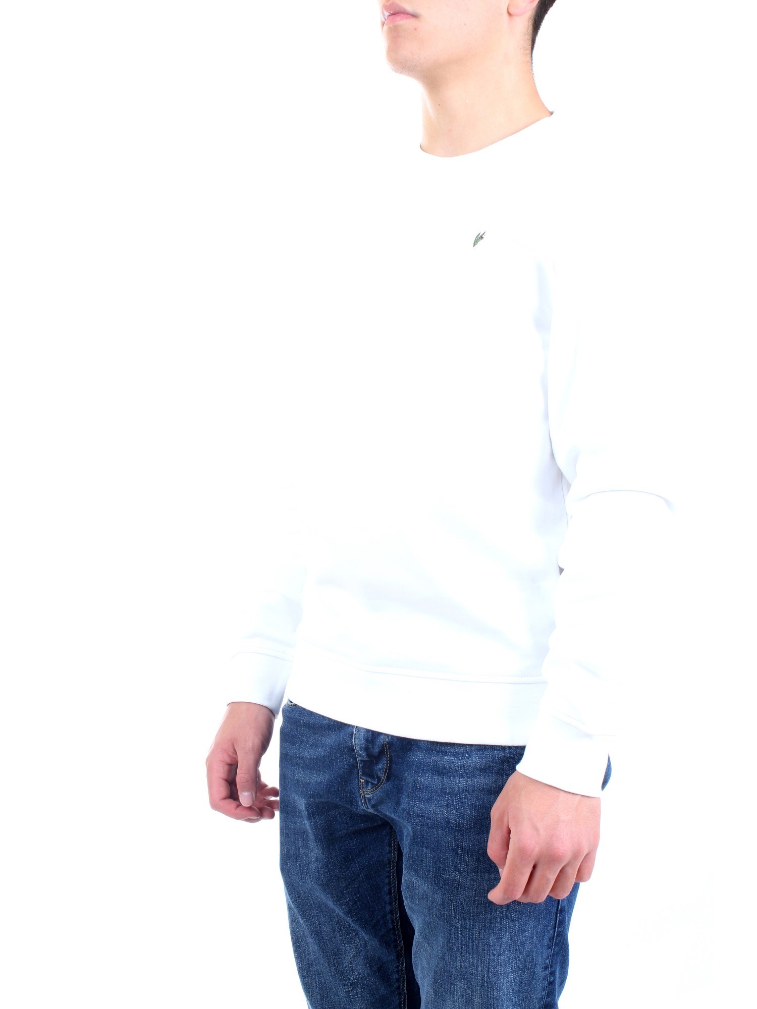 Lacoste SH1505 00 White Clothing Man Sweater Lacoste SH1505 00 White Clothing Man Sweater