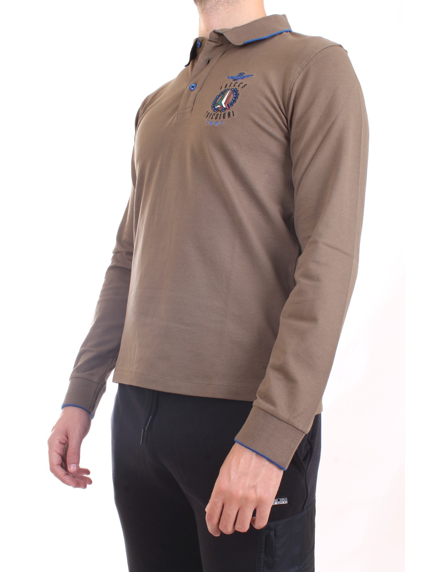 AERONAUTICA MILITARE 212PO1570P191 Khaki green Clothing Man Polo shirt AERONAUTICA MILITARE 212PO1570P191 Khaki green Clothing Man Polo shirt