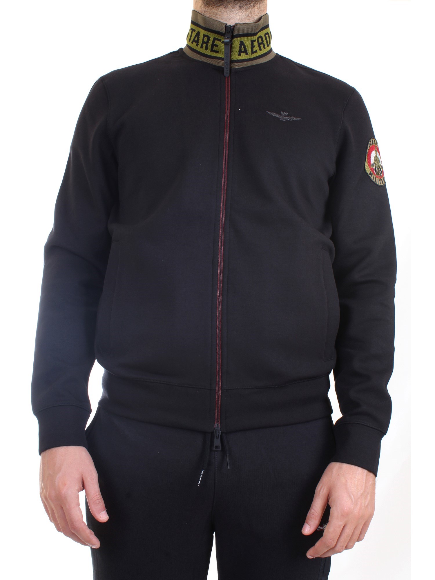 AERONAUTICA MILITARE 212FE1634F456 Black Clothing Man Sweater AERONAUTICA MILITARE 212FE1634F456 Black Clothing Man Sweater