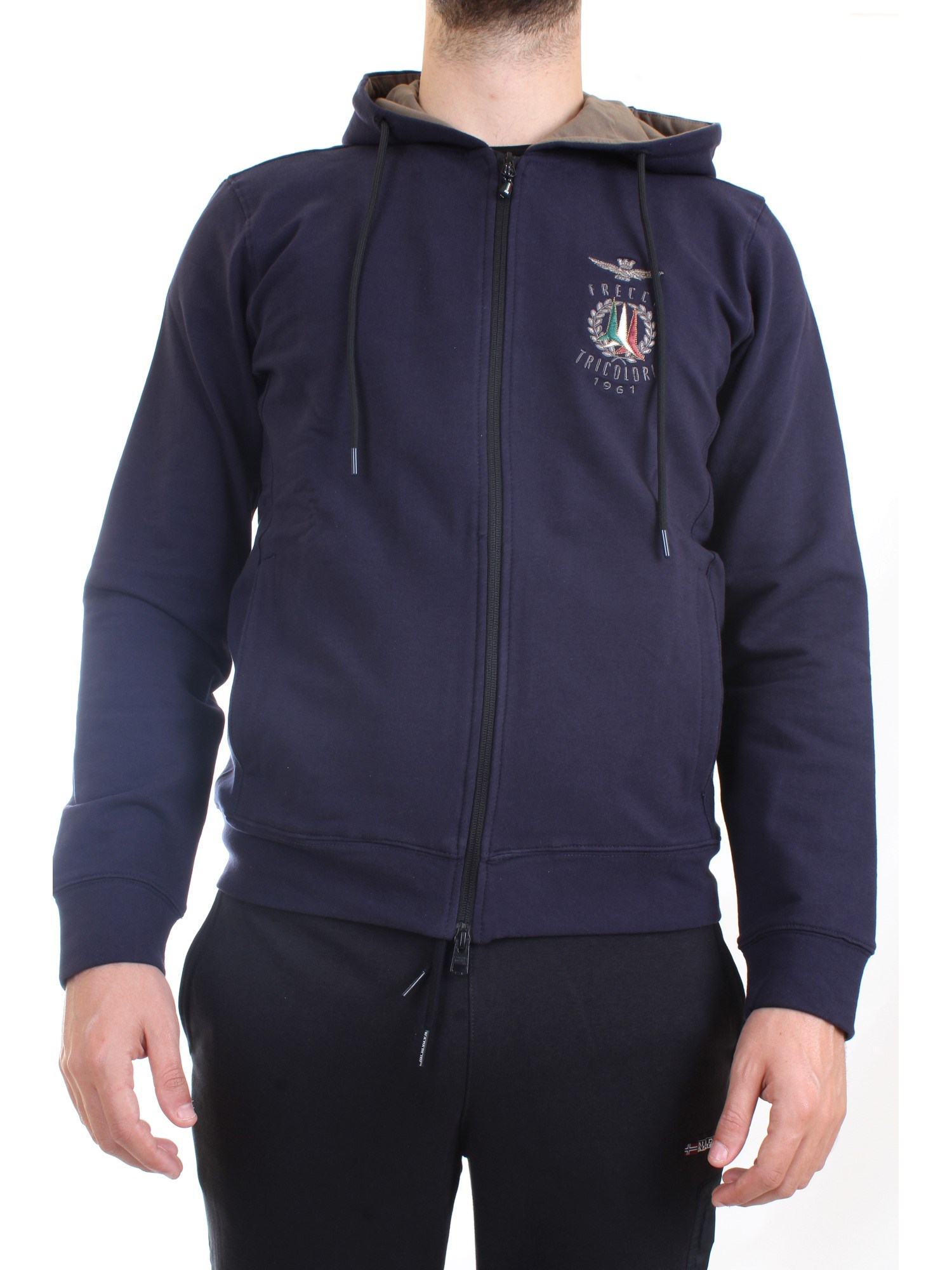 AERONAUTICA MILITARE 212FE1630F439 Blue Clothing Man Sweater AERONAUTICA MILITARE 212FE1630F439 Blue Clothing Man Sweater
