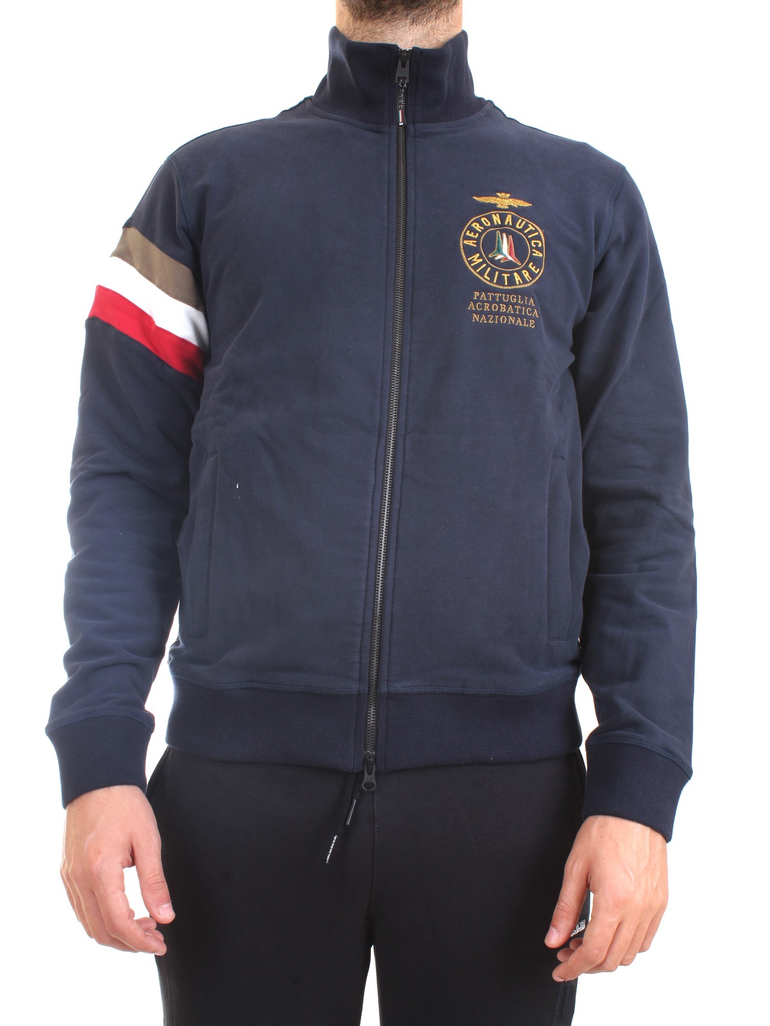 AERONAUTICA MILITARE 212FE1653F313 Blue Clothing Man Sweater AERONAUTICA MILITARE 212FE1653F313 Blue Clothing Man Sweater