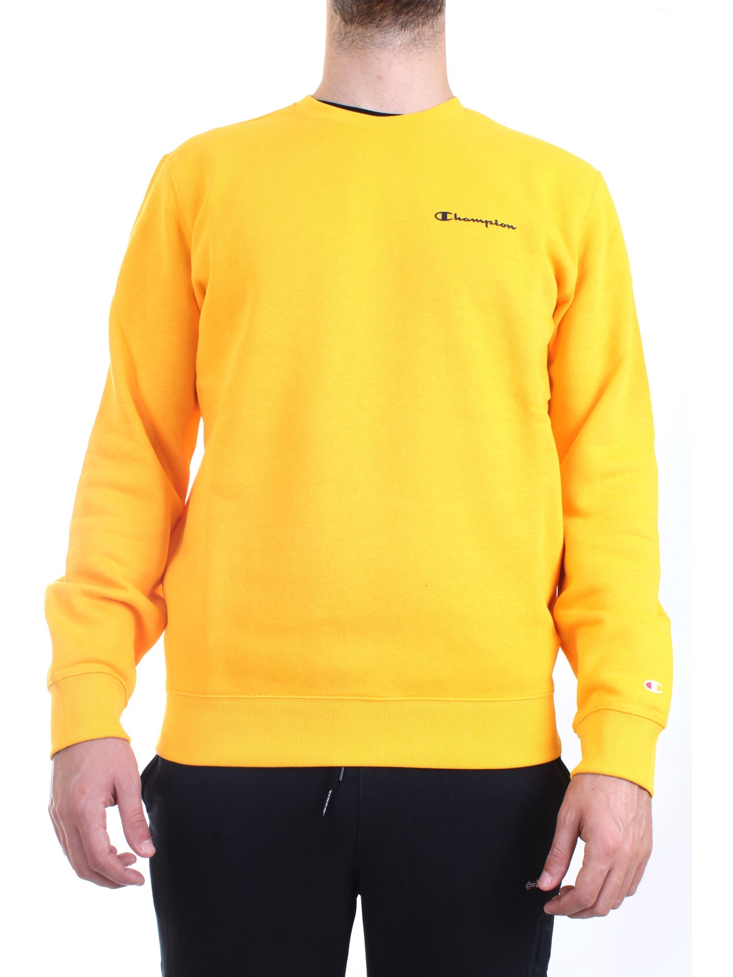 CHAMPION 214750 Ochre Clothing Man Sweater CHAMPION 214750 Ochre Clothing Man Sweater