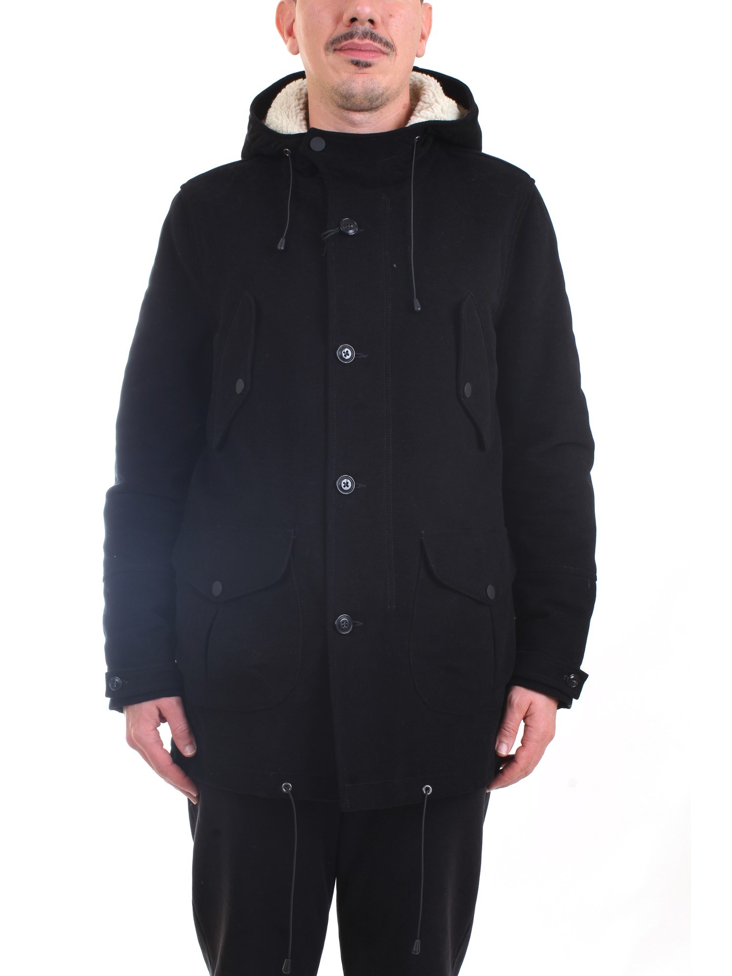 Officina36 0484008468 Black Clothing Man PARKA Officina36 0484008468 Black Clothing Man PARKA