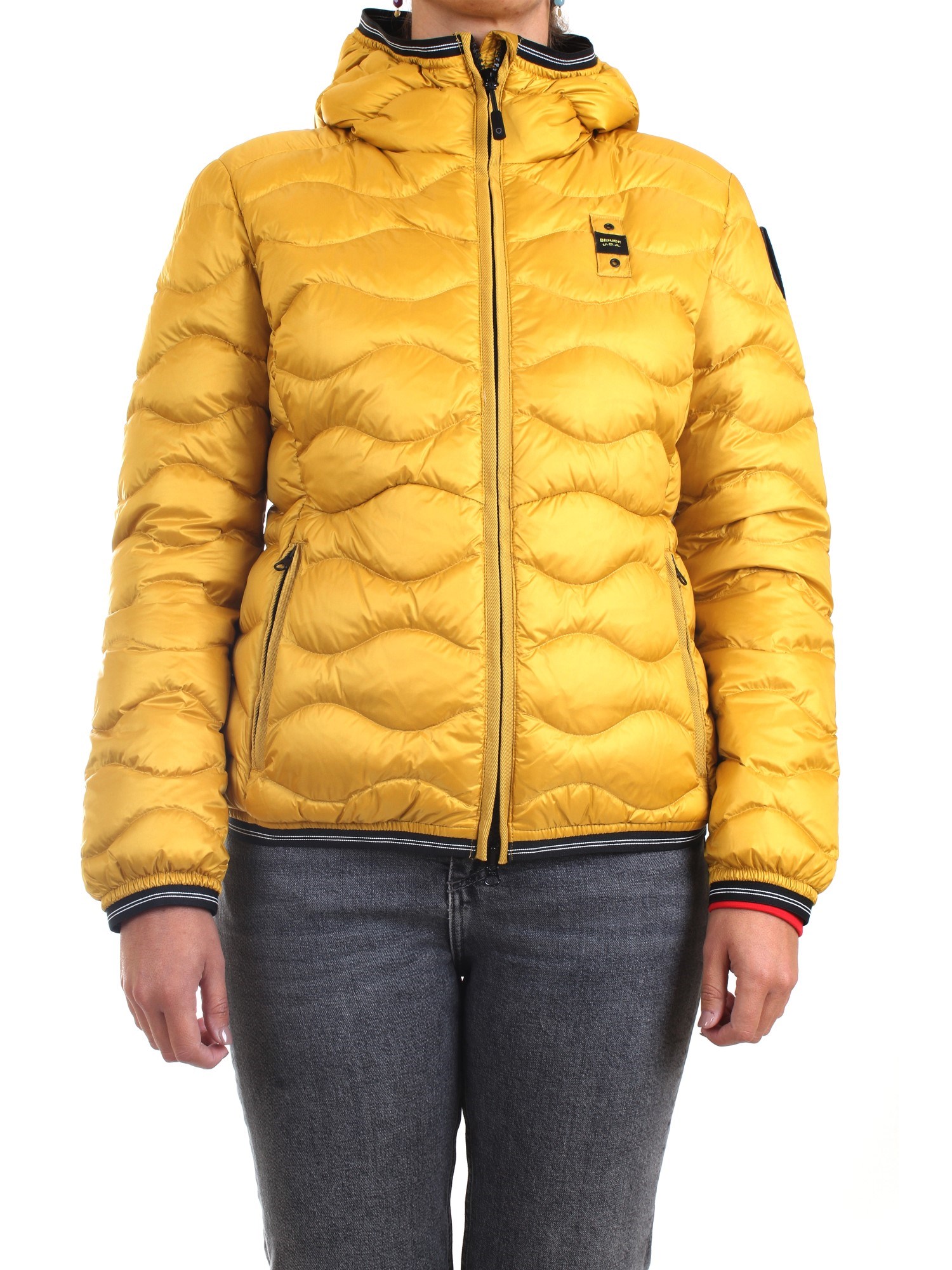 Blauer 21WBLDC03092 004938 Yellow Clothing Woman Duvet Blauer 21WBLDC03092 004938 Yellow Clothing Woman Duvet