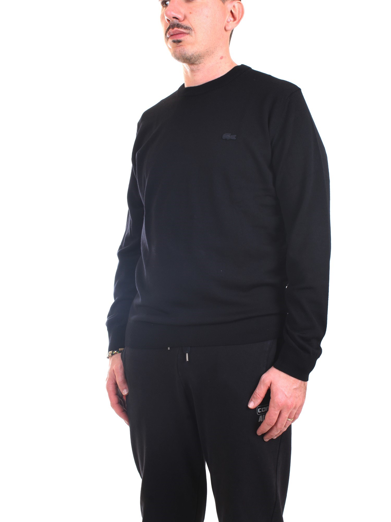 Lacoste AH1969 00 Black Clothing Man Pullover Lacoste AH1969 00 Black Clothing Man Pullover