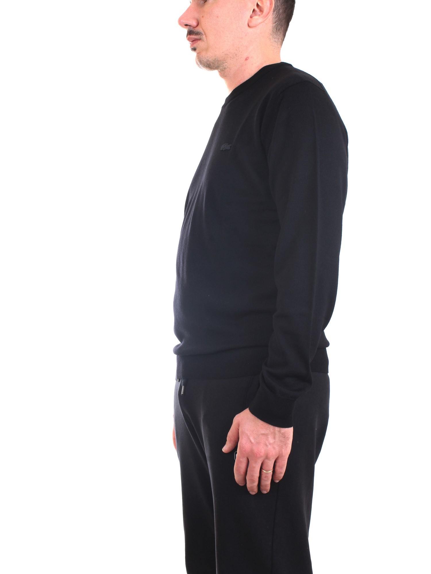 Lacoste AH1969 00 Black Clothing Man Pullover Lacoste AH1969 00 Black Clothing Man Pullover