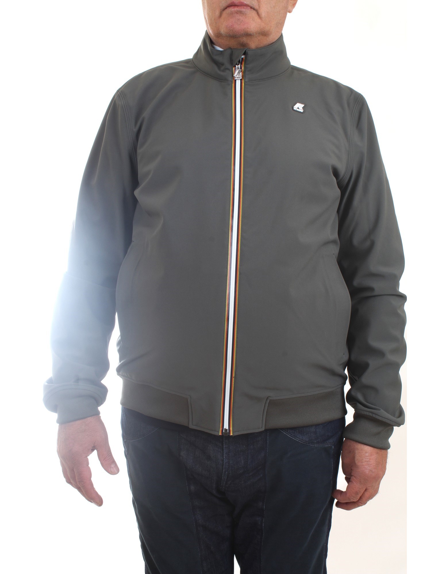 K-WAY K111B1W Military green Clothing Man Jacket K-WAY K111B1W Military green Clothing Man Jacket