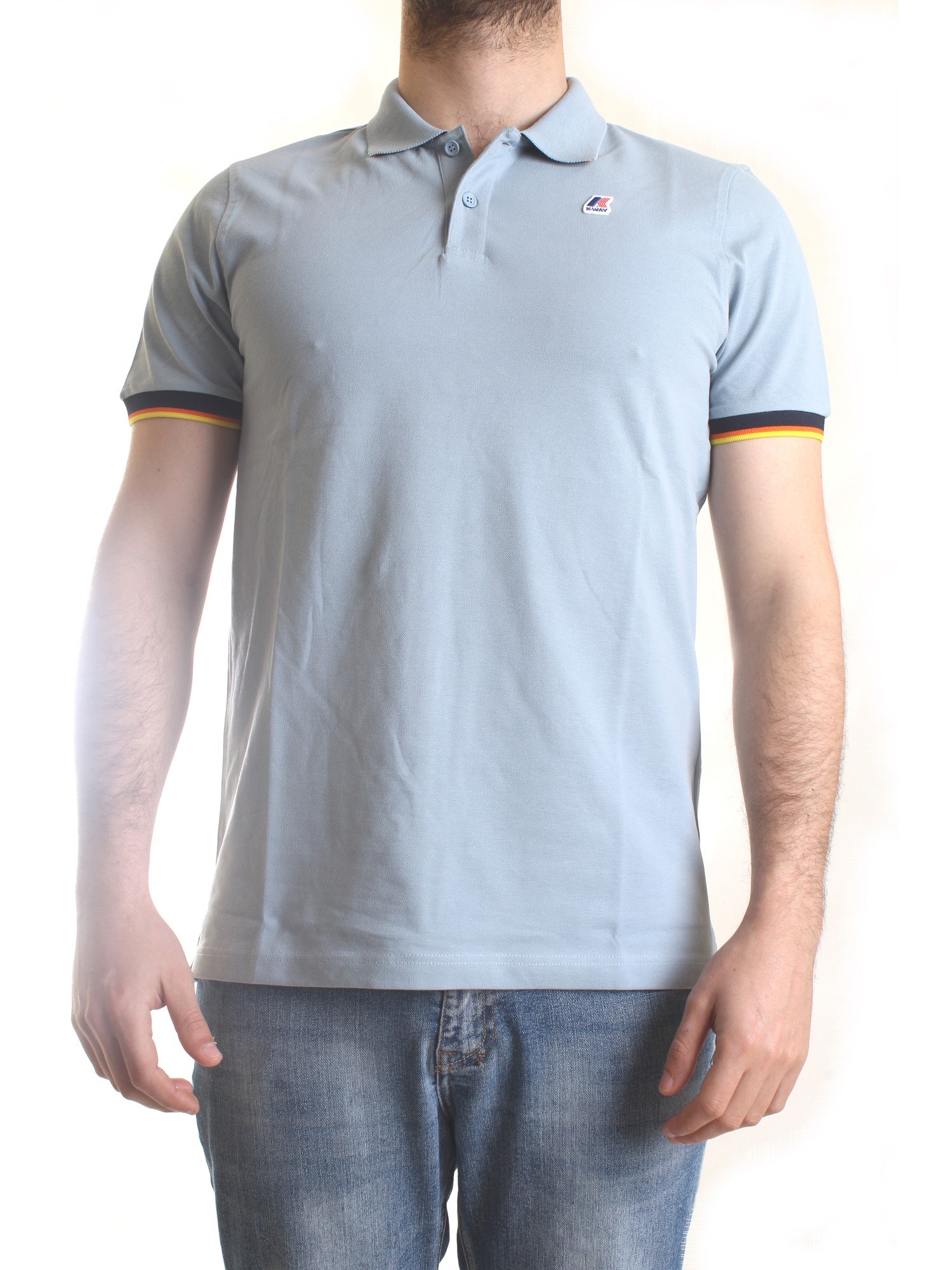 K-WAY K008J50 Light blue Clothing Man Polo shirt K-WAY K008J50 Light blue Clothing Man Polo shirt