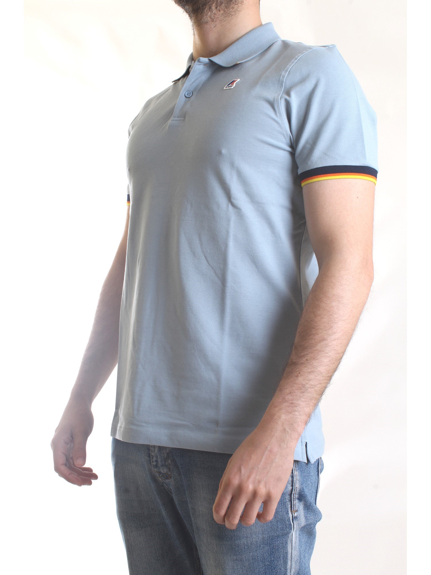 K-WAY K008J50 Light blue Clothing Man Polo shirt K-WAY K008J50 Light blue Clothing Man Polo shirt