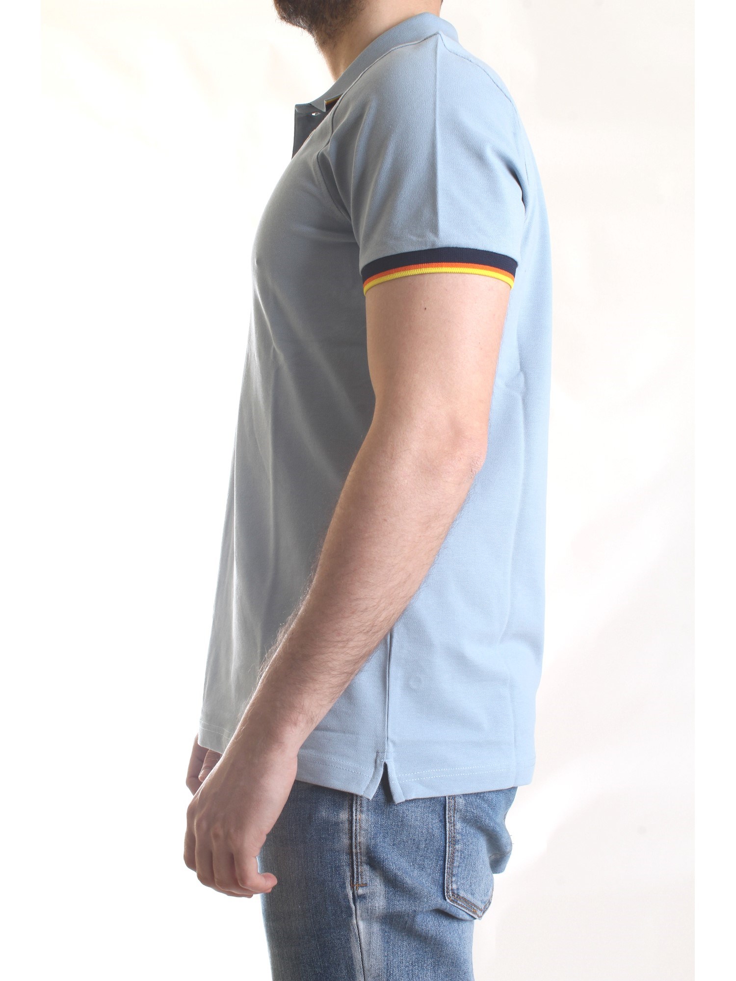 K-WAY K008J50 Light blue Clothing Man Polo shirt K-WAY K008J50 Light blue Clothing Man Polo shirt