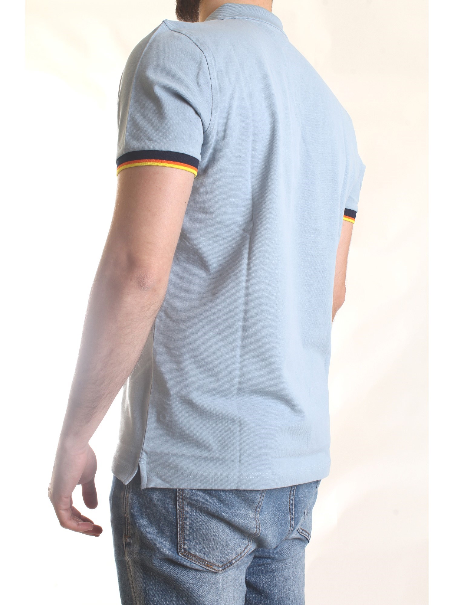 K-WAY K008J50 Light blue Clothing Man Polo shirt K-WAY K008J50 Light blue Clothing Man Polo shirt