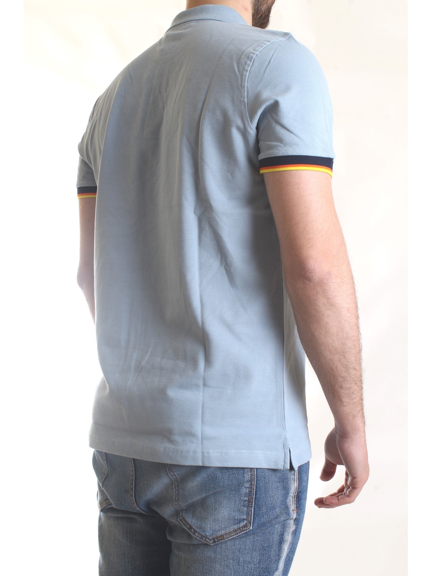 K-WAY K008J50 Light blue Clothing Man Polo shirt K-WAY K008J50 Light blue Clothing Man Polo shirt