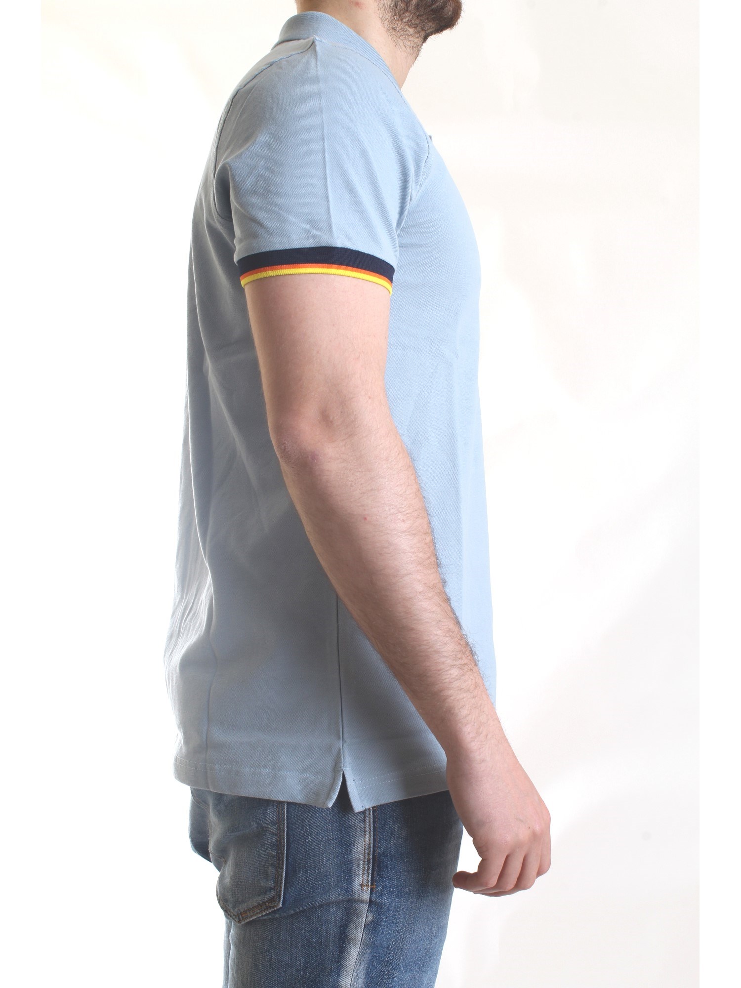 K-WAY K008J50 Light blue Clothing Man Polo shirt K-WAY K008J50 Light blue Clothing Man Polo shirt