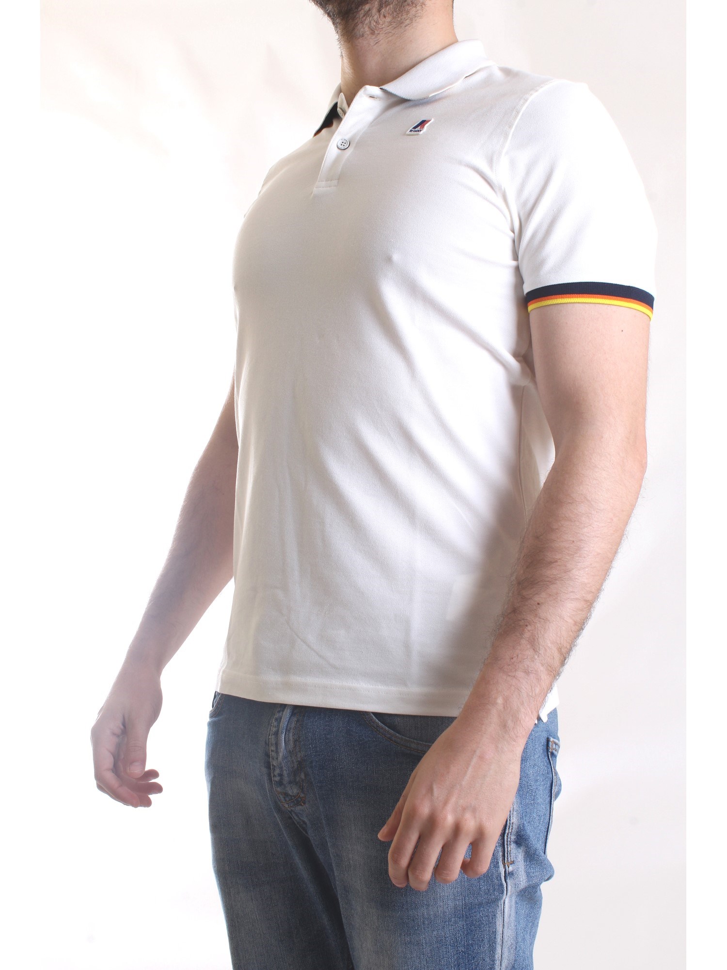 K-WAY K008J50 White Clothing Man Polo shirt K-WAY K008J50 White Clothing Man Polo shirt