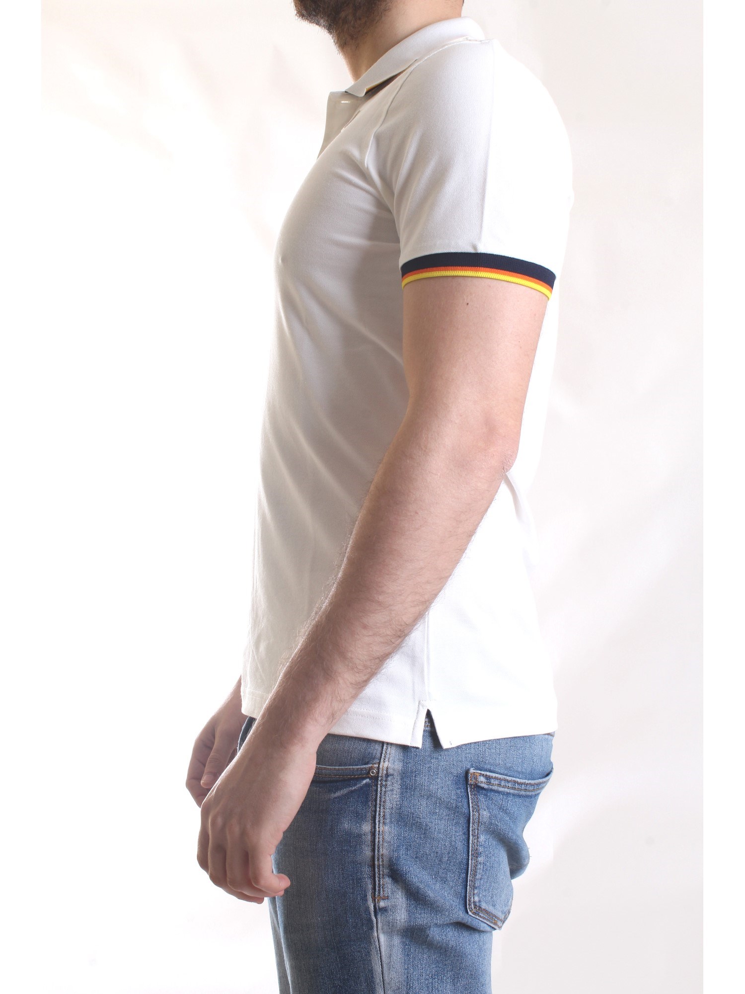 K-WAY K008J50 White Clothing Man Polo shirt K-WAY K008J50 White Clothing Man Polo shirt