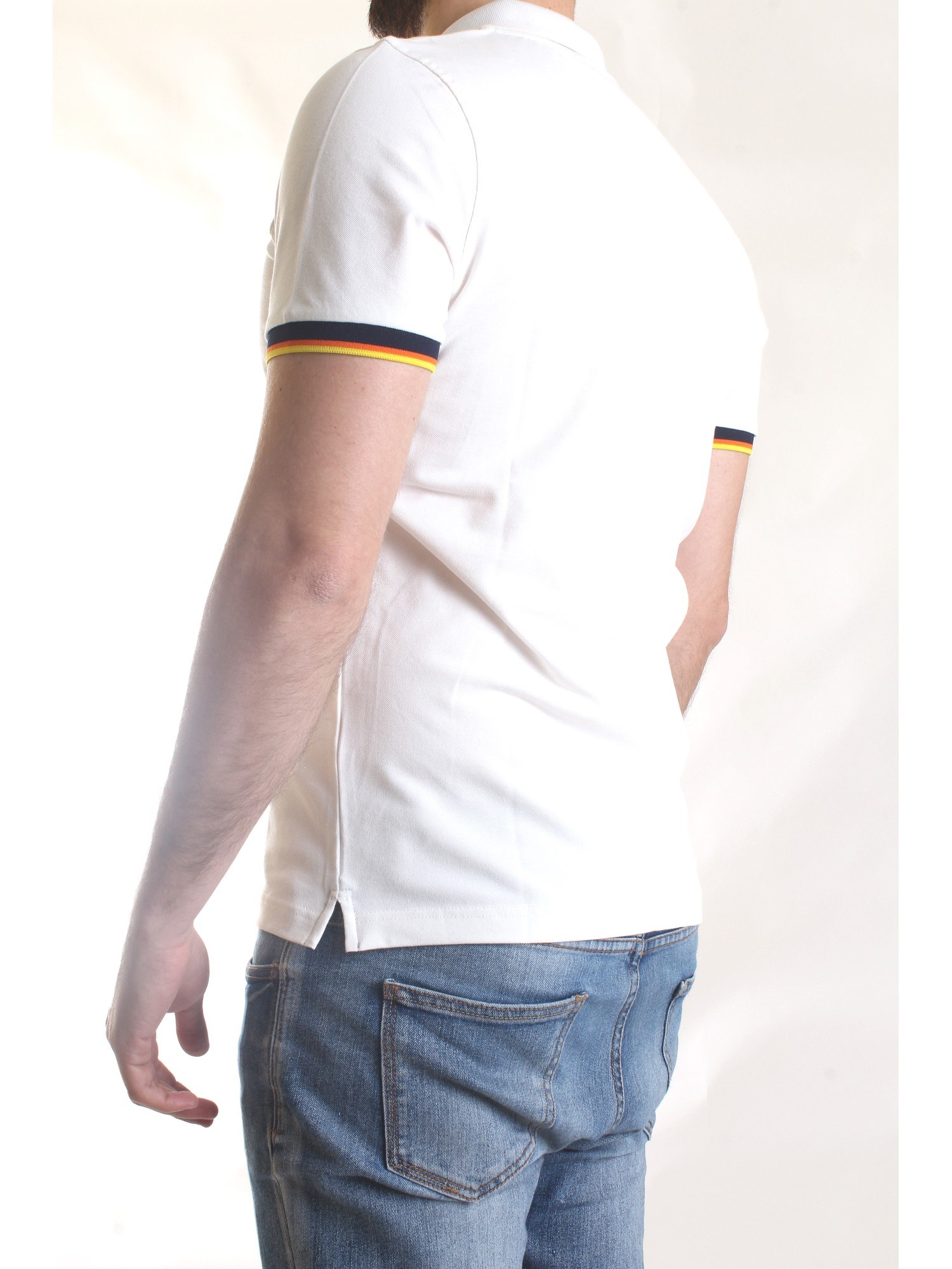 K-WAY K008J50 White Clothing Man Polo shirt K-WAY K008J50 White Clothing Man Polo shirt