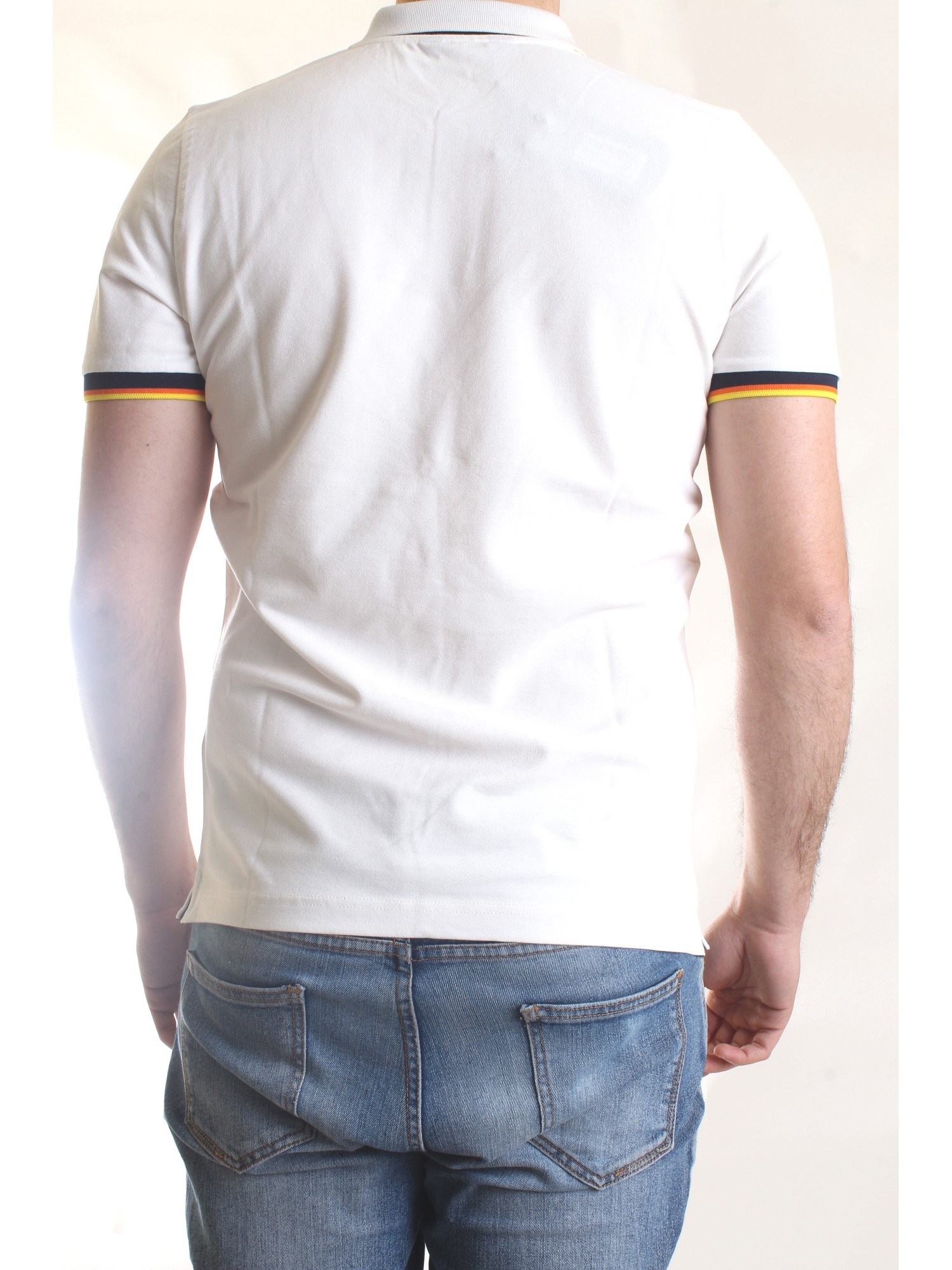 K-WAY K008J50 White Clothing Man Polo shirt K-WAY K008J50 White Clothing Man Polo shirt