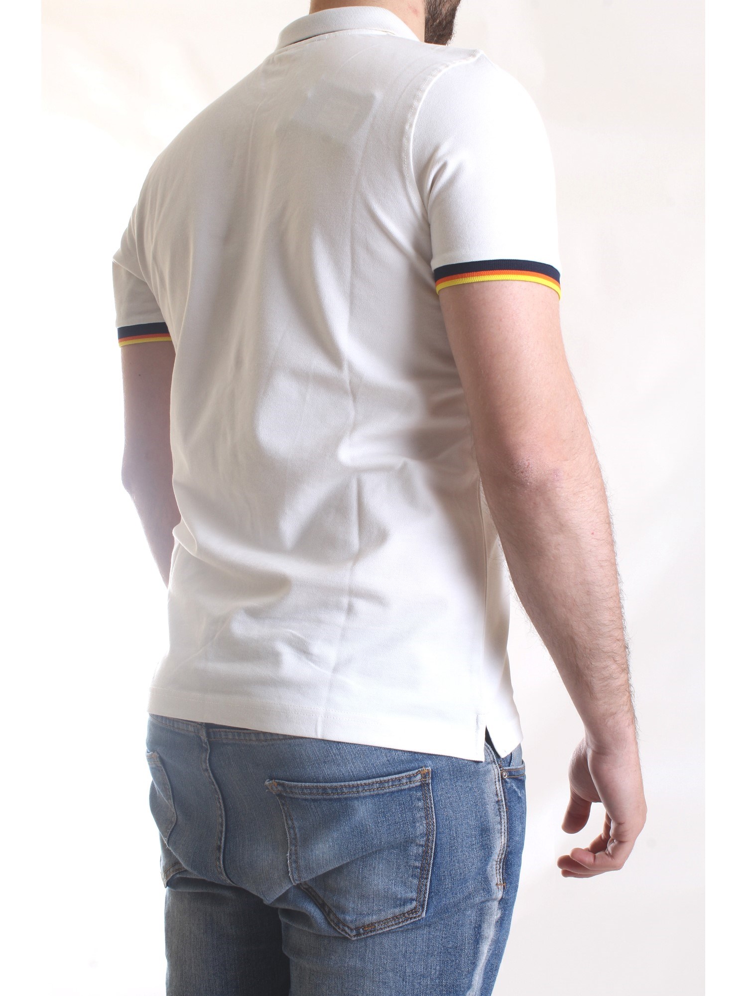 K-WAY K008J50 White Clothing Man Polo shirt K-WAY K008J50 White Clothing Man Polo shirt