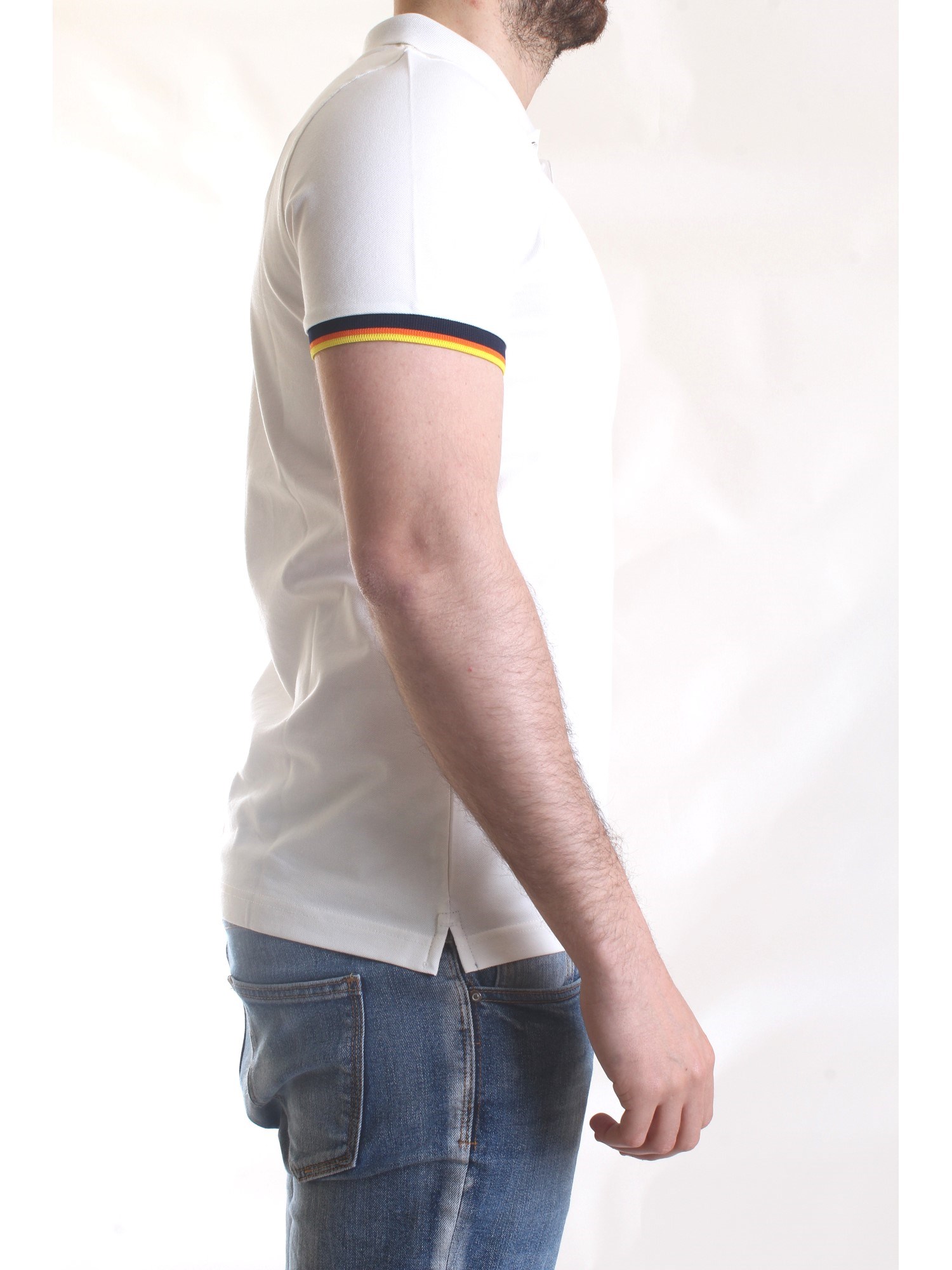 K-WAY K008J50 White Clothing Man Polo shirt K-WAY K008J50 White Clothing Man Polo shirt