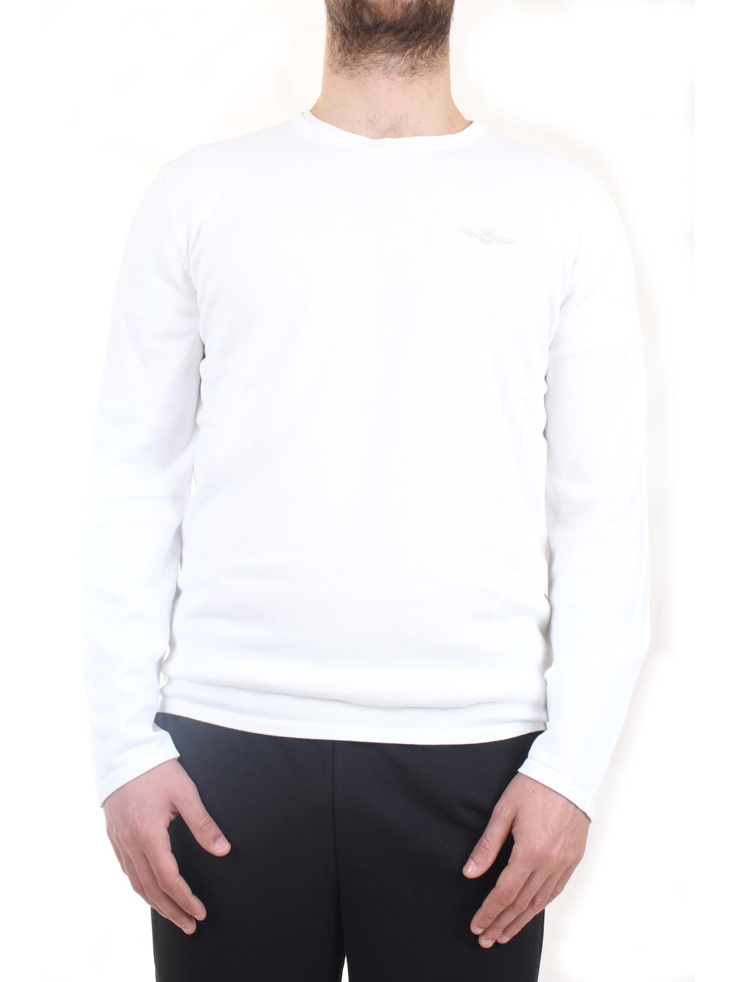 AERONAUTICA MILITARE 221MA1382L237 White Clothing Man Sweater AERONAUTICA MILITARE 221MA1382L237 White Clothing Man Sweater