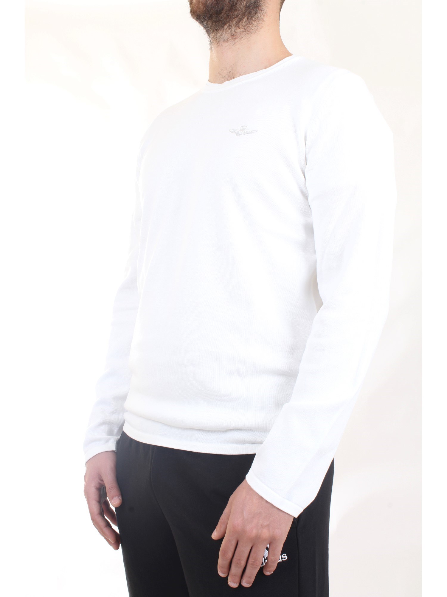 AERONAUTICA MILITARE 221MA1382L237 White Clothing Man Sweater AERONAUTICA MILITARE 221MA1382L237 White Clothing Man Sweater