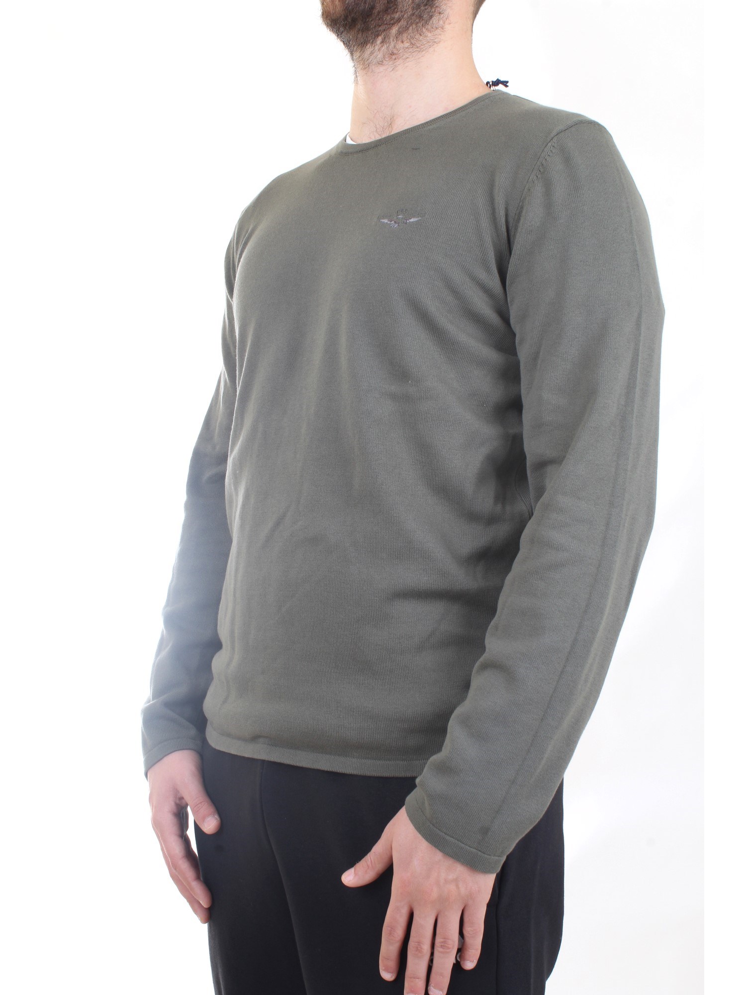 AERONAUTICA MILITARE 221MA1382L237 Military green Clothing Man Sweater AERONAUTICA MILITARE 221MA1382L237 Military green Clothing Man Sweater
