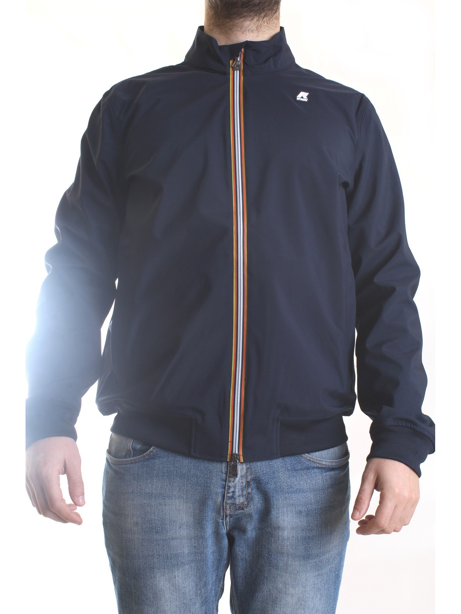 K-WAY K111PSW Blue Clothing Man Jacket K-WAY K111PSW Blue Clothing Man Jacket