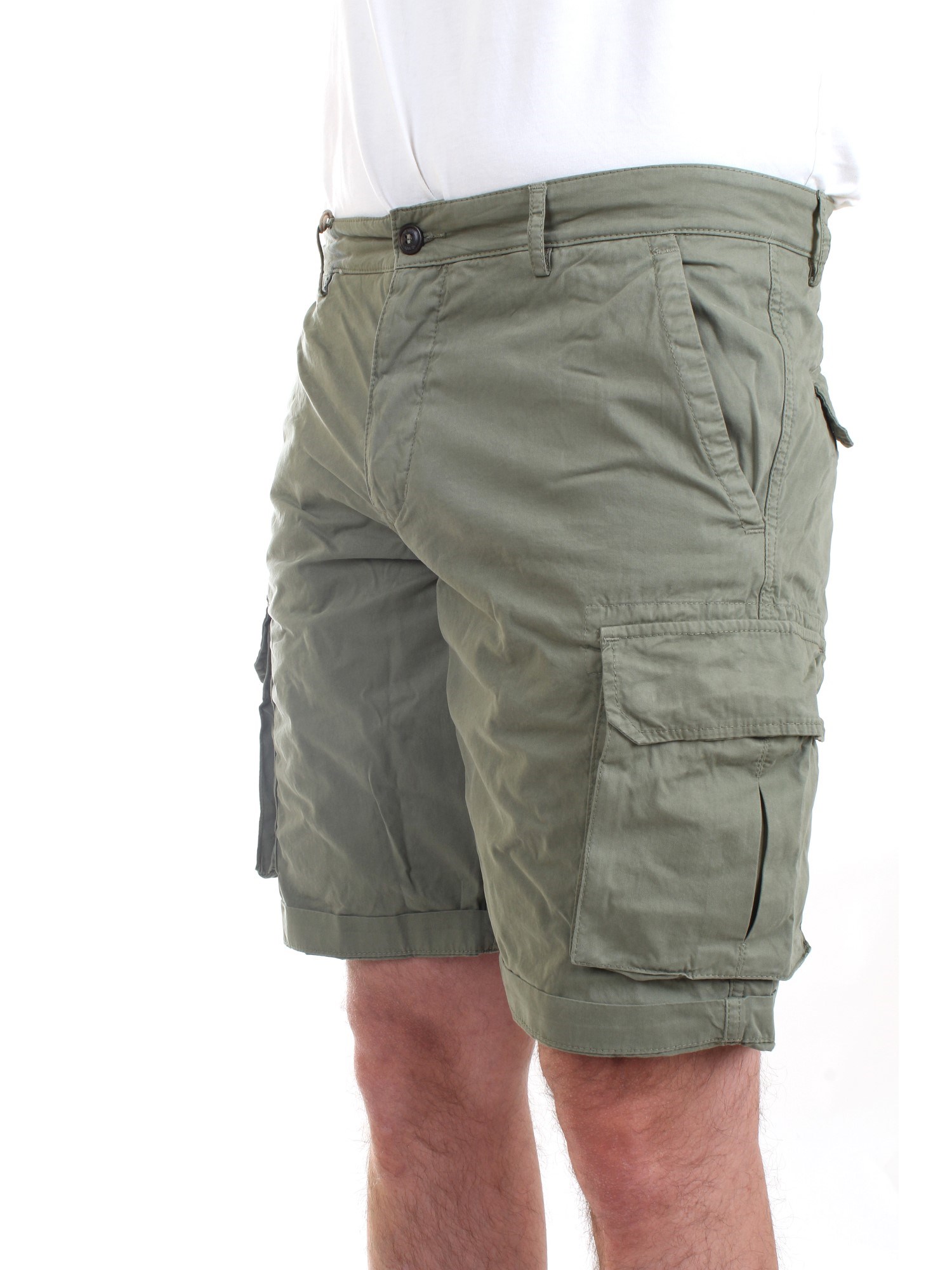 40 Weft NICK 6874 Green Clothing Man Shorts 40 Weft NICK 6874 Green Clothing Man Shorts