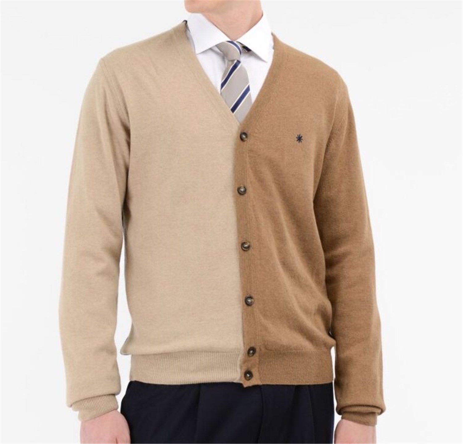 MANUEL RITZ 3532M515 Brown Clothing Man Cardigan MANUEL RITZ 3532M515 Brown Clothing Man Cardigan