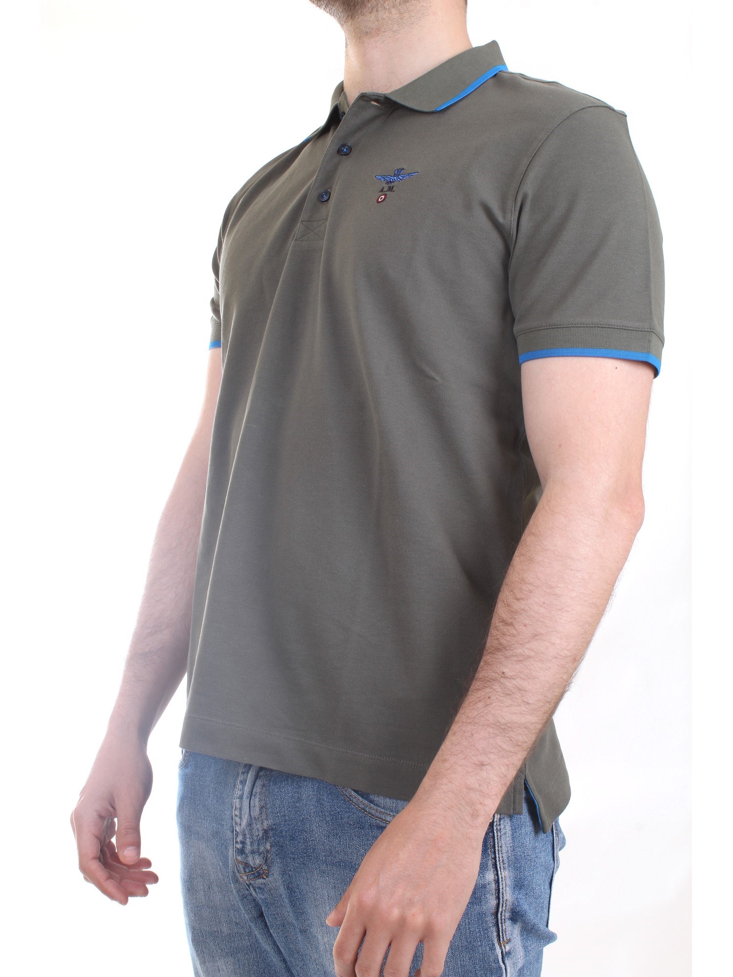 AERONAUTICA MILITARE 221PO1604P82 Military green Clothing Man Polo shirt AERONAUTICA MILITARE 221PO1604P82 Military green Clothing Man Polo shirt